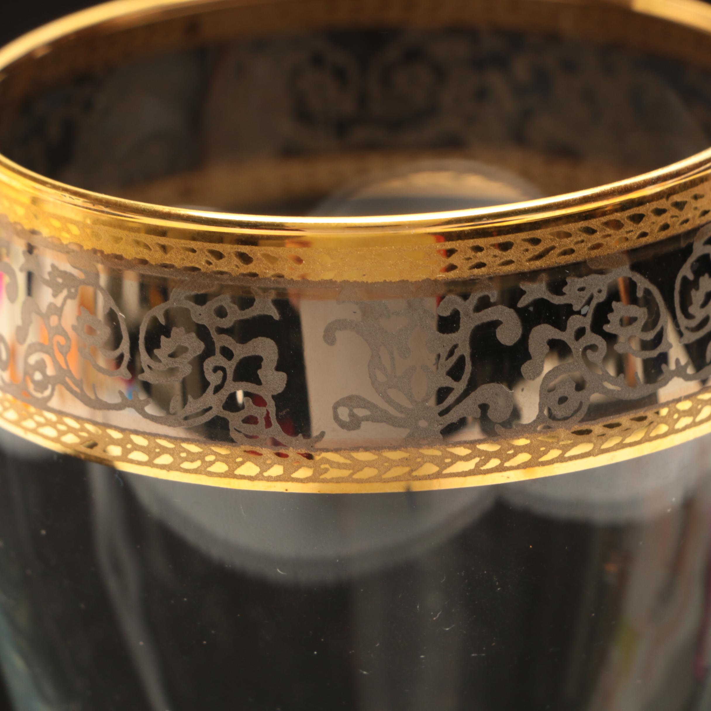 Crystal Stemware Wine Glasses Including "Luminescence" from Romania