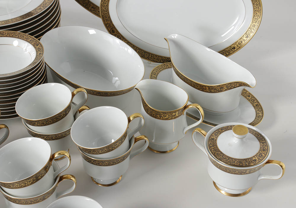 Sango China "Hampton" Porcelain Dinner Service