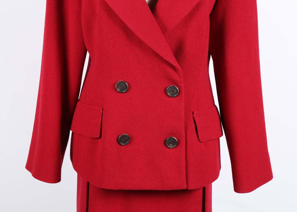 Women's Prada Red Skirt Suit