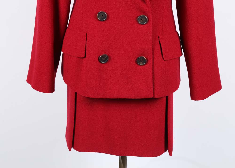 Women's Prada Red Skirt Suit