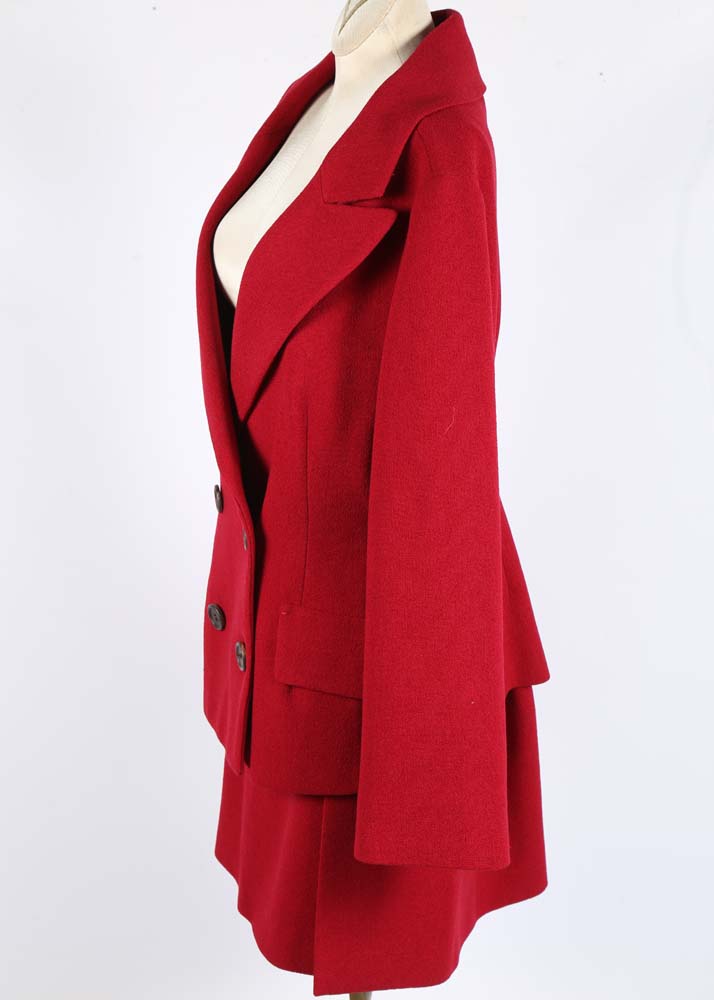Women's Prada Red Skirt Suit