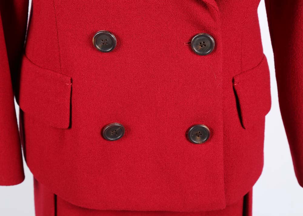 Women's Prada Red Skirt Suit