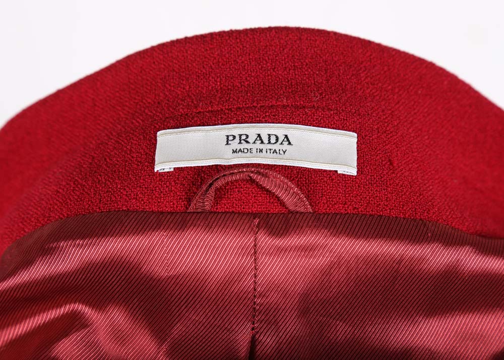 Women's Prada Red Skirt Suit
