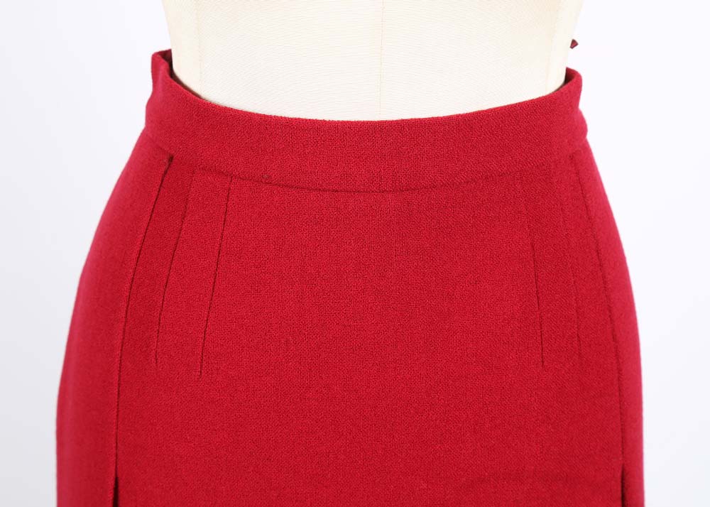 Women's Prada Red Skirt Suit