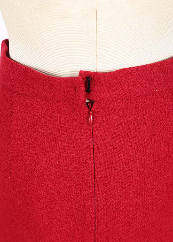 Women's Prada Red Skirt Suit