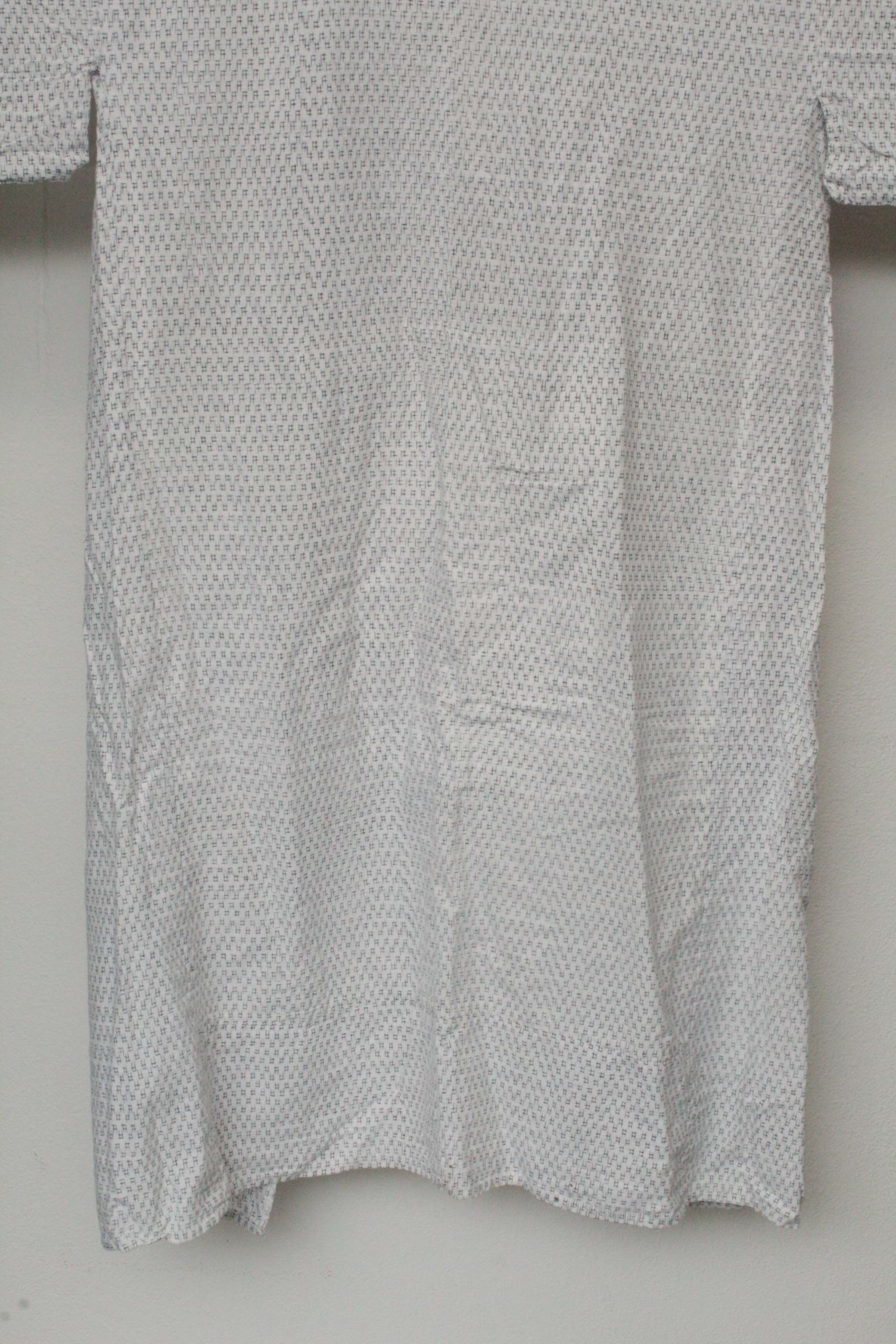 Men's Circa 1900s Antique Handwoven Cotton Kasuri Kimono