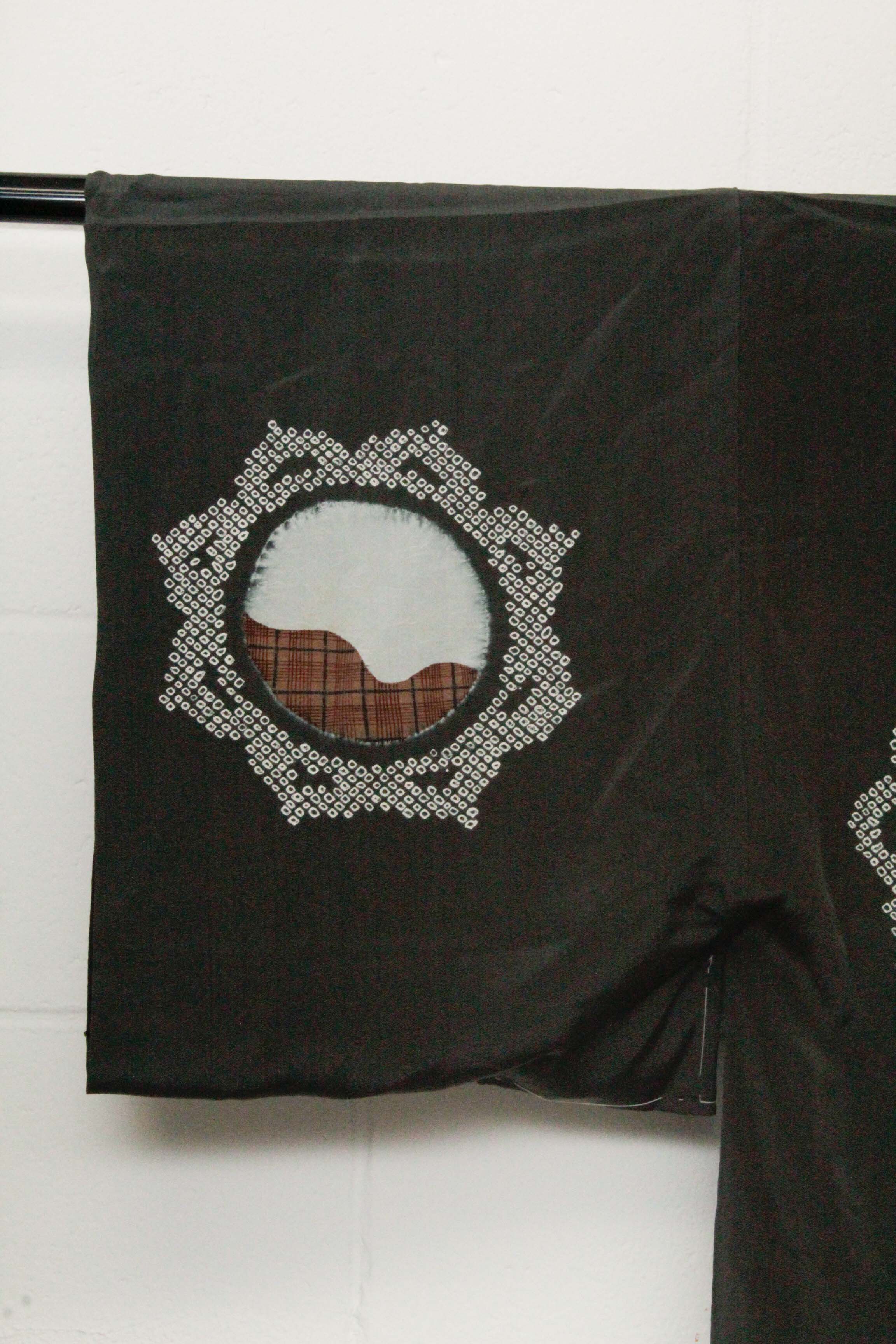 Circa 1900 Antique Handwoven Hemp and Silk Crepe Kimono