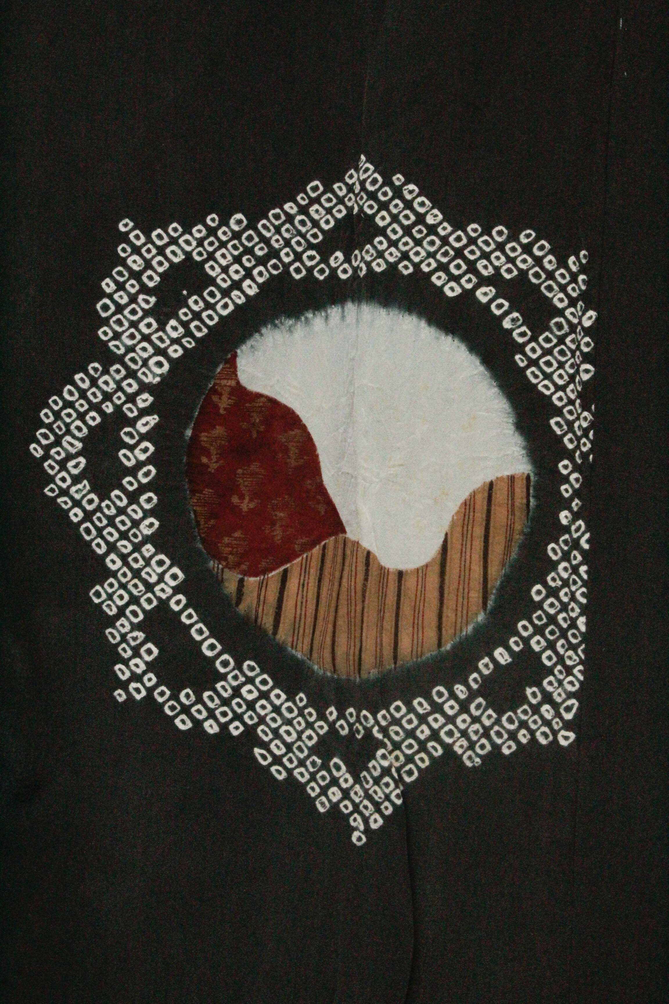 Circa 1900 Antique Handwoven Hemp and Silk Crepe Kimono