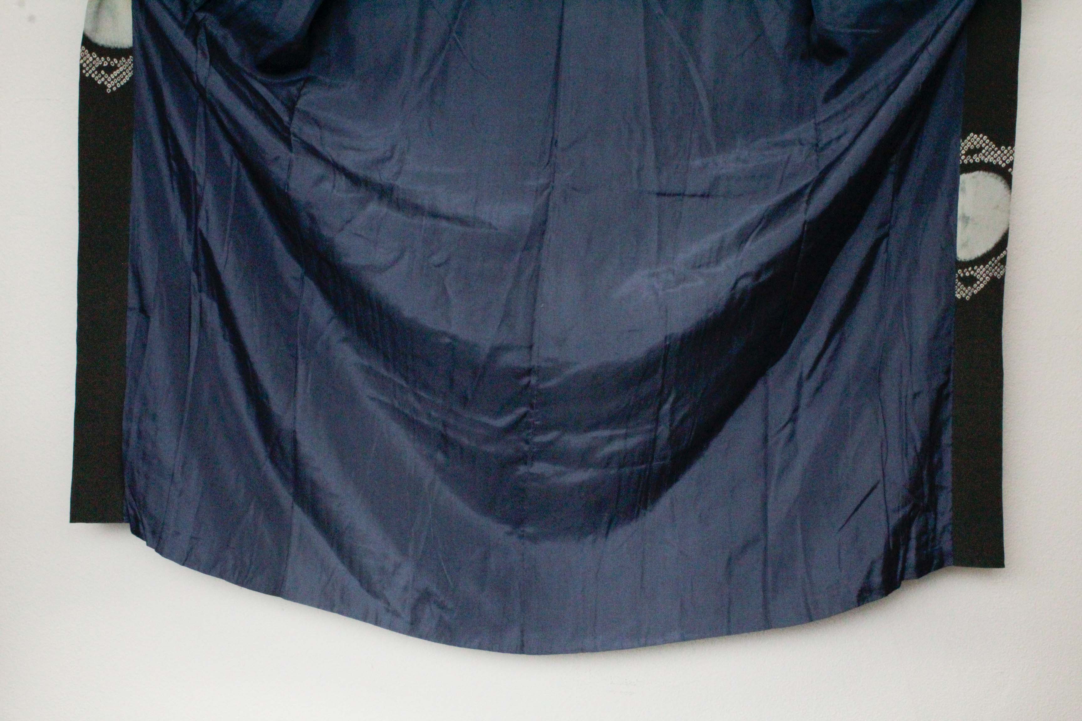 Circa 1900 Antique Handwoven Hemp and Silk Crepe Kimono