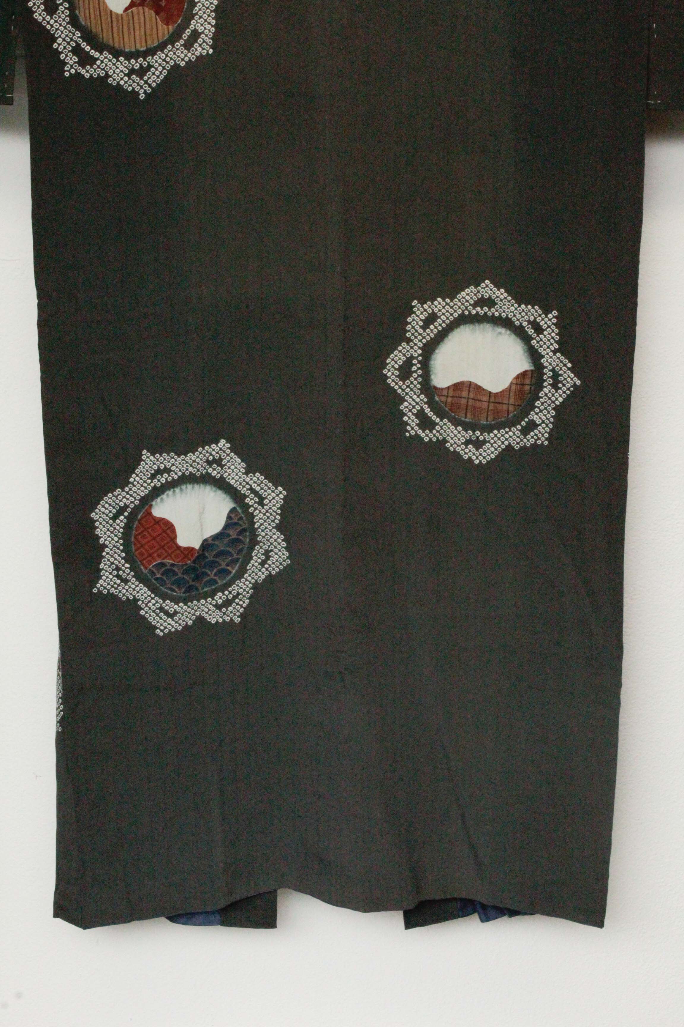 Circa 1900 Antique Handwoven Hemp and Silk Crepe Kimono