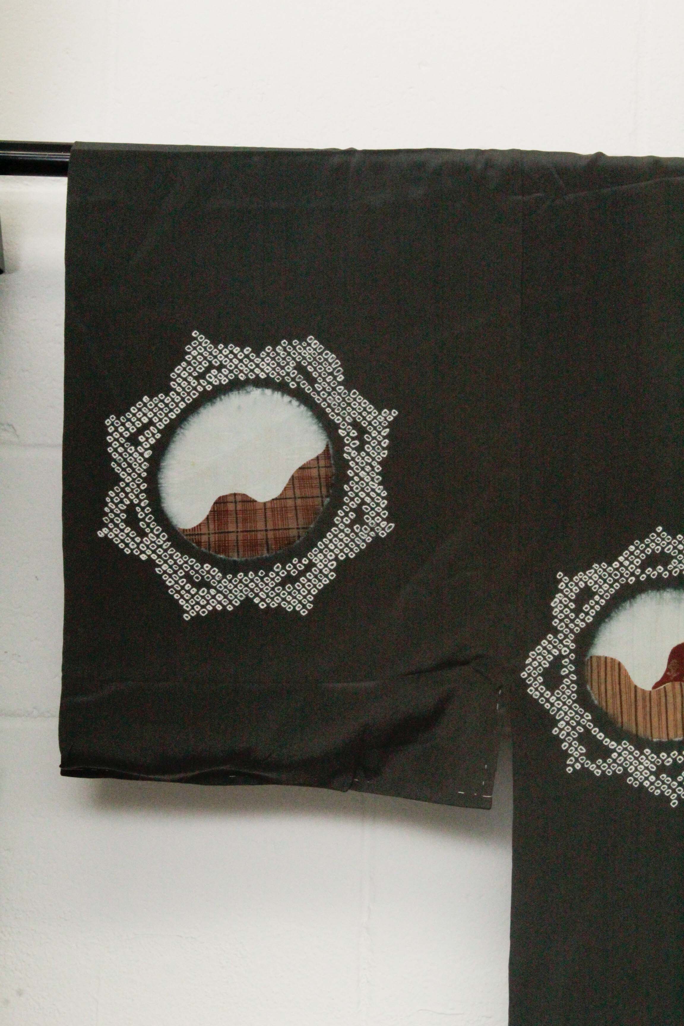 Circa 1900 Antique Handwoven Hemp and Silk Crepe Kimono