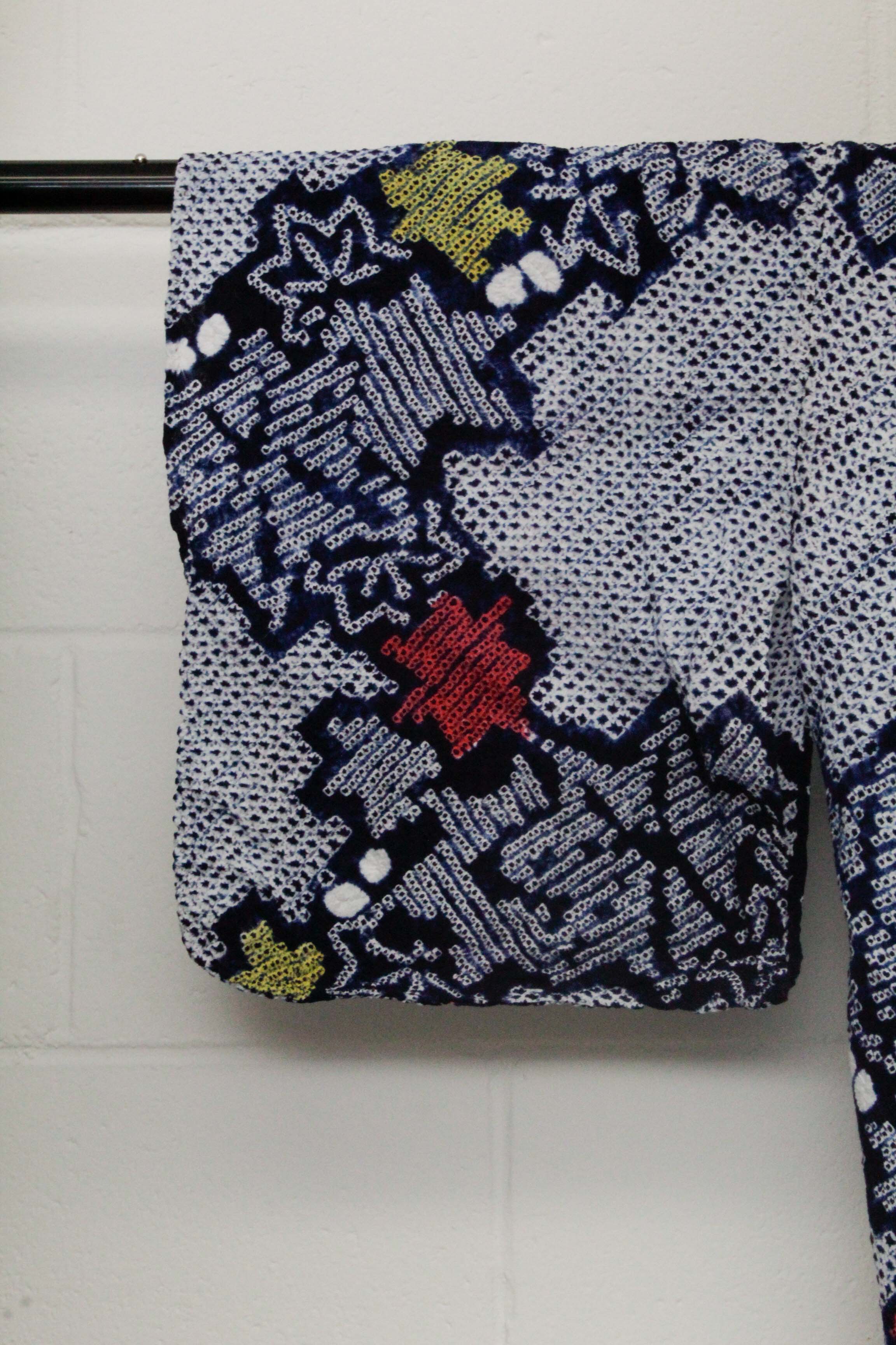 Circa 1950s Vintage Handwoven Cotton Yukata Kimono