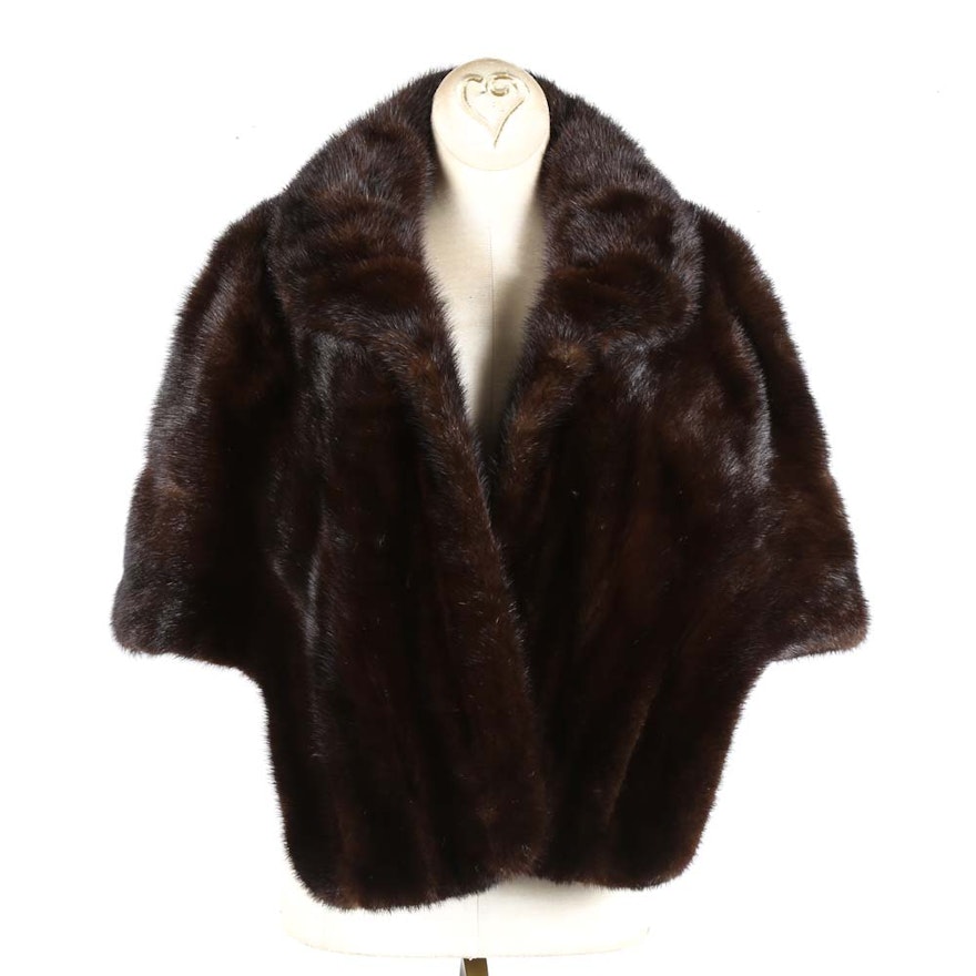 Vintage Evans Mahogany Mink Fur Stole