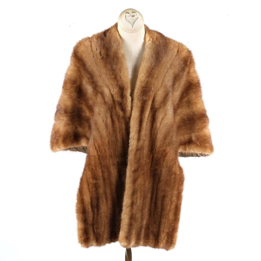 Charmante Furs Pastel Mink Fur Stole