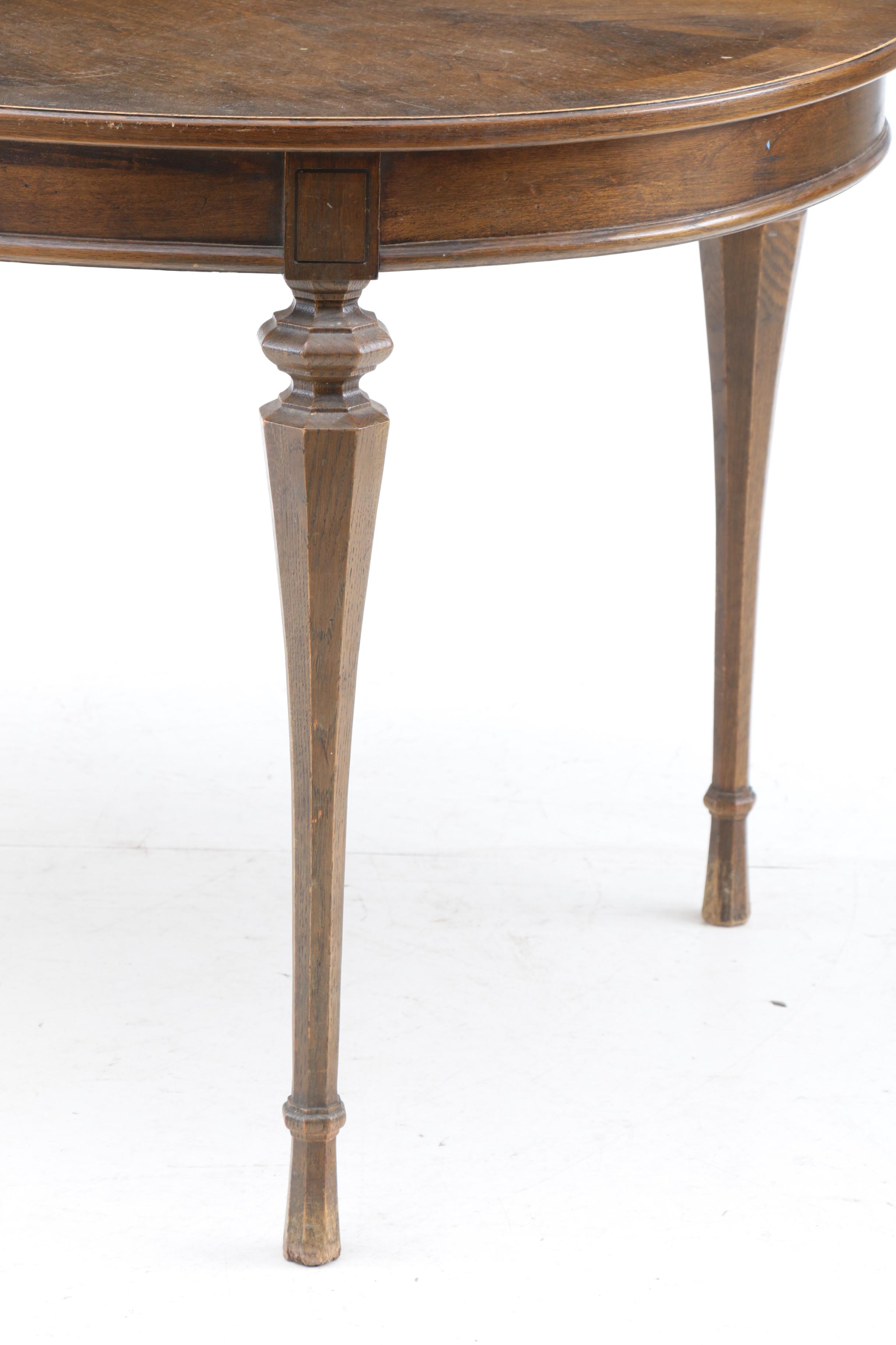 Louis XVI Style Mixed Wood Dining Table, Mid 20th Century