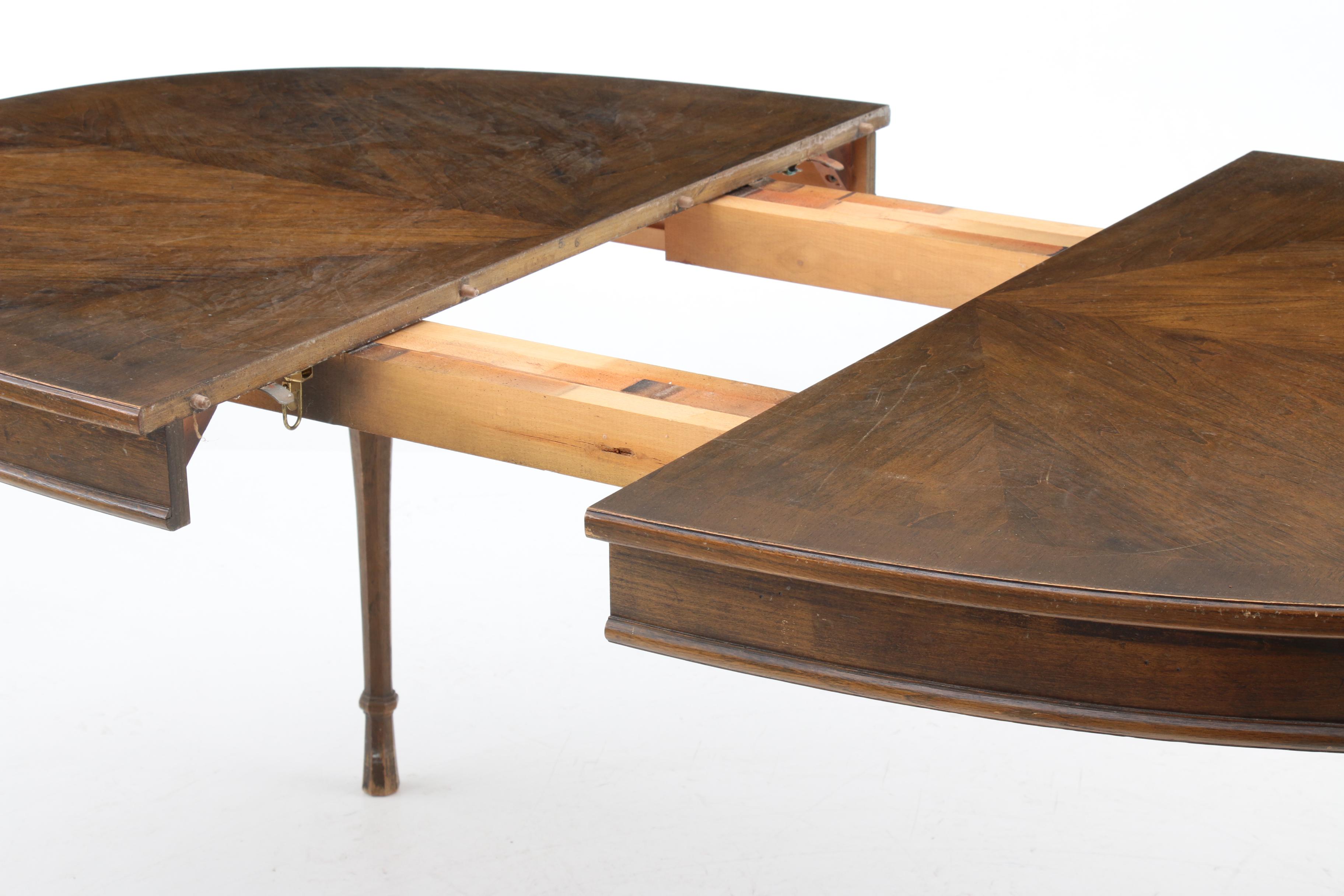 Louis XVI Style Mixed Wood Dining Table, Mid 20th Century