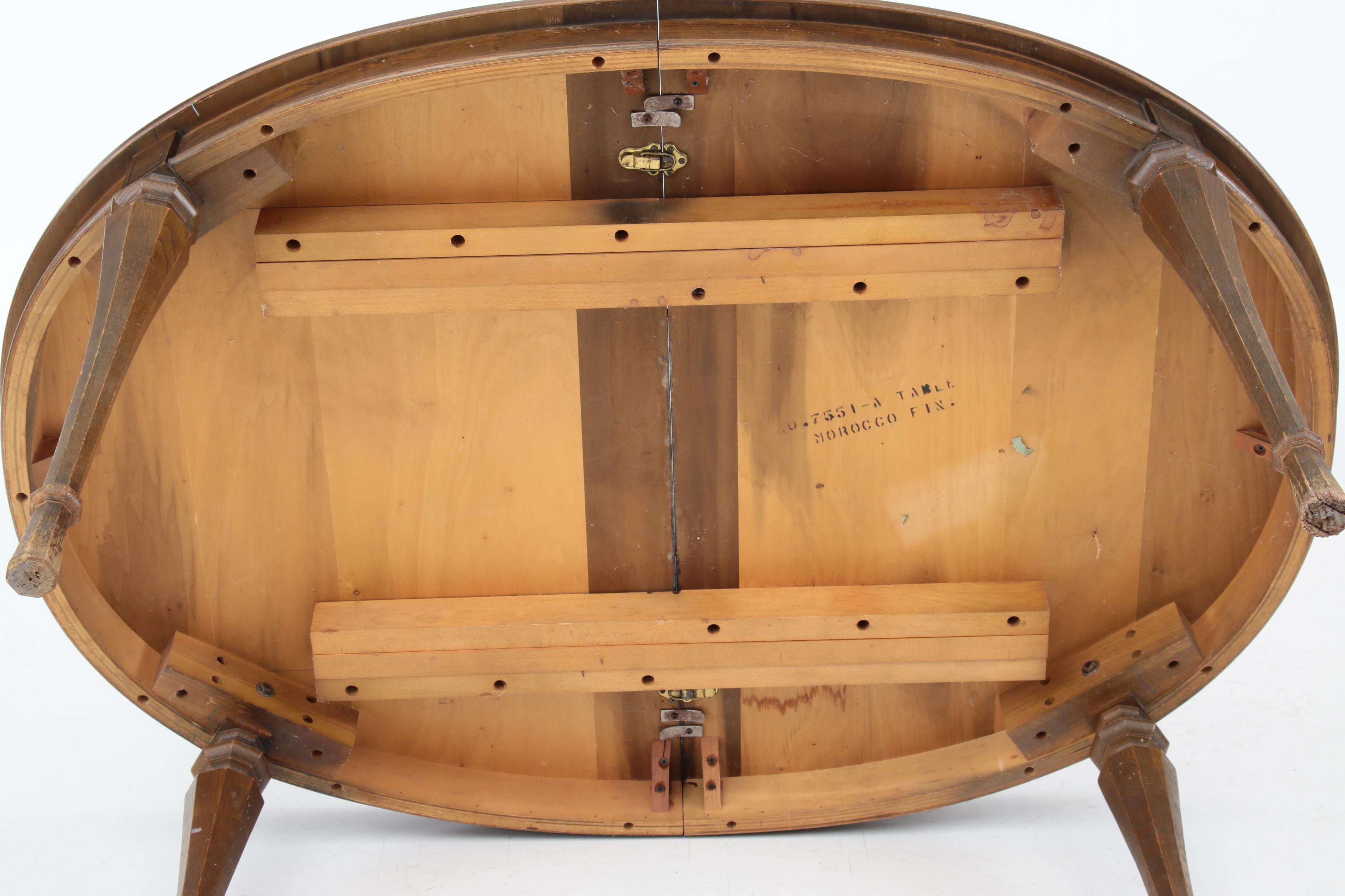 Louis XVI Style Mixed Wood Dining Table, Mid 20th Century