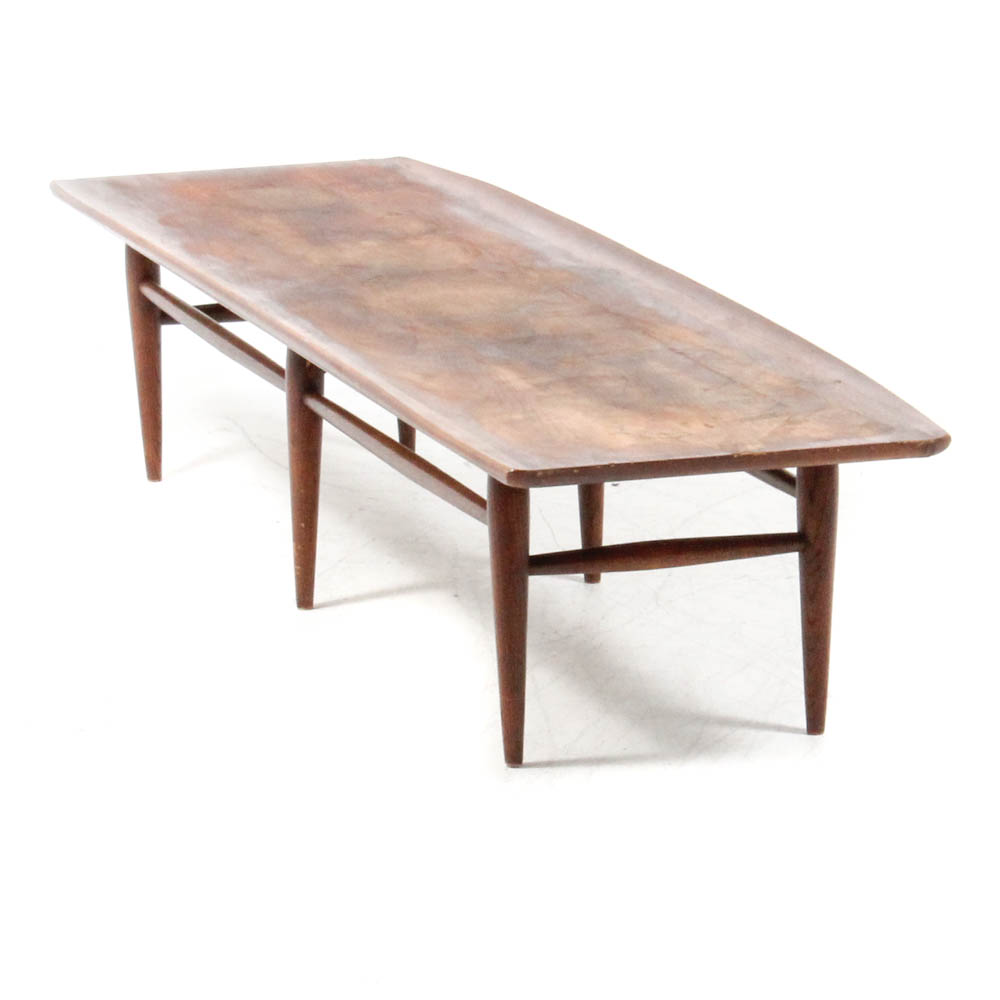 Modern Walnut Long Coffee Table