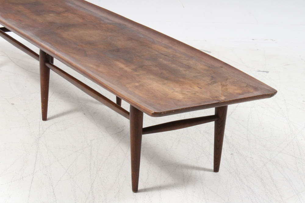 Modern Walnut Long Coffee Table