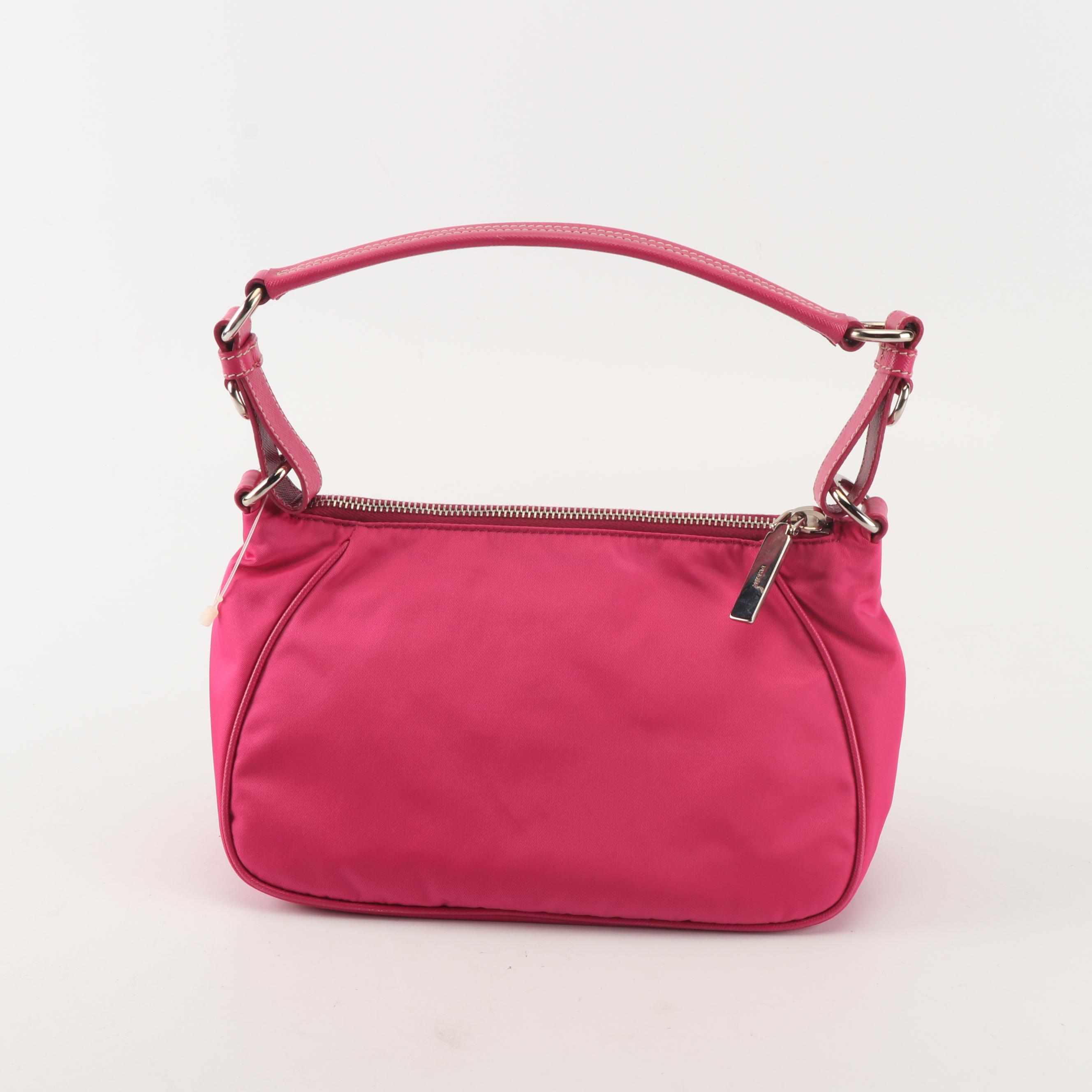 Prada Tessuto Sacca Fuchsia Pink Nylon Handbag