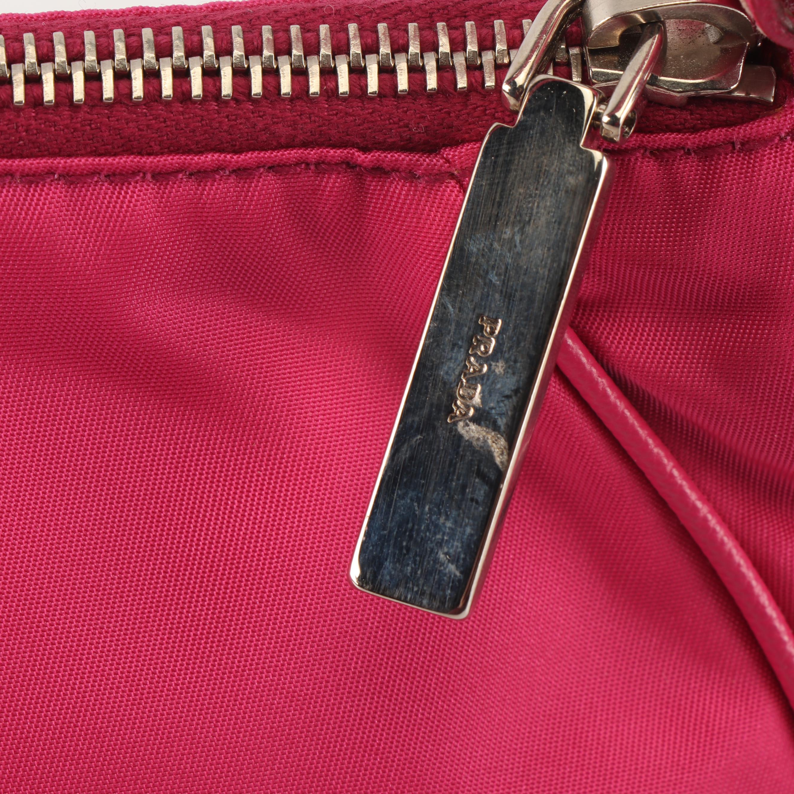 Prada Tessuto Sacca Fuchsia Pink Nylon Handbag