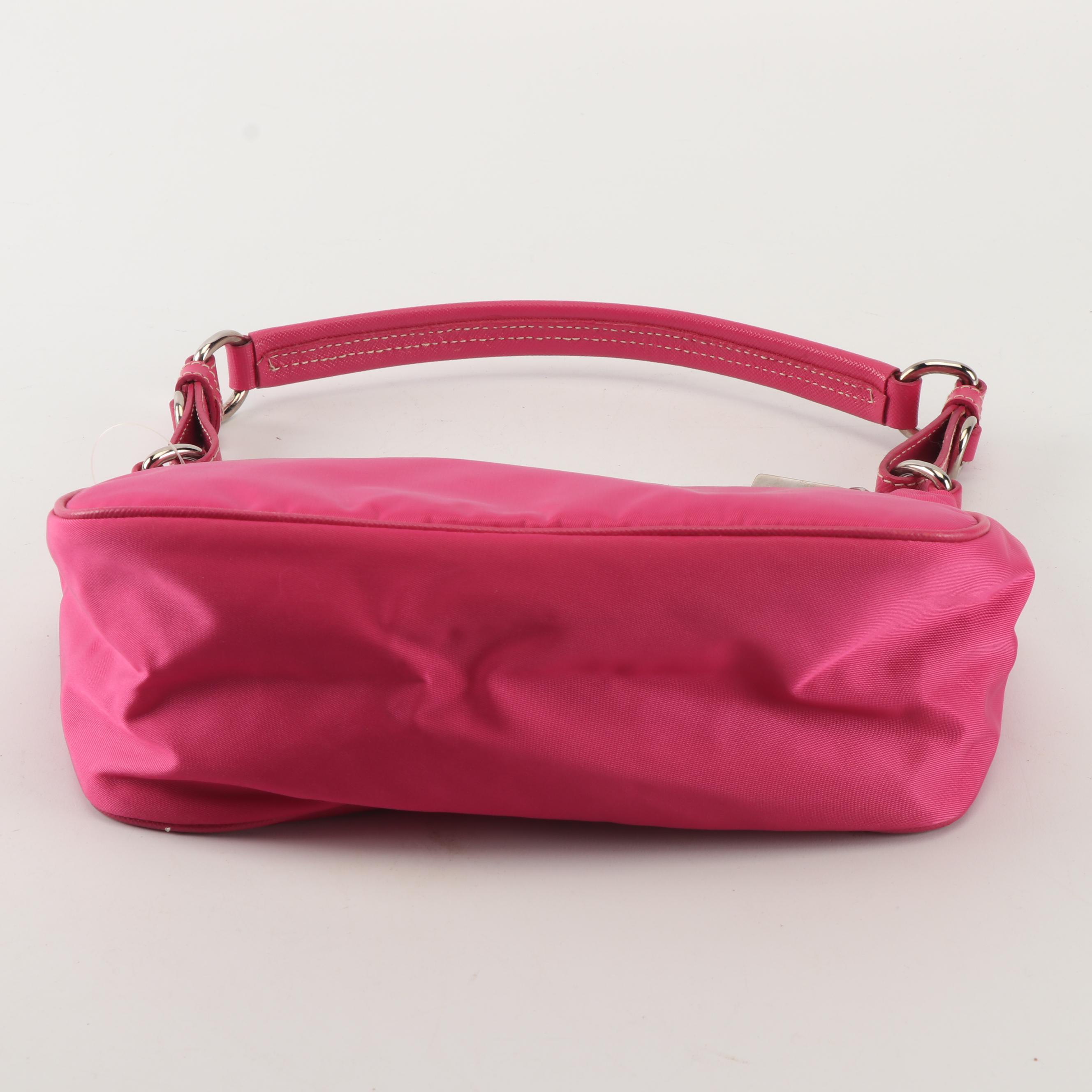Prada Tessuto Sacca Fuchsia Pink Nylon Handbag