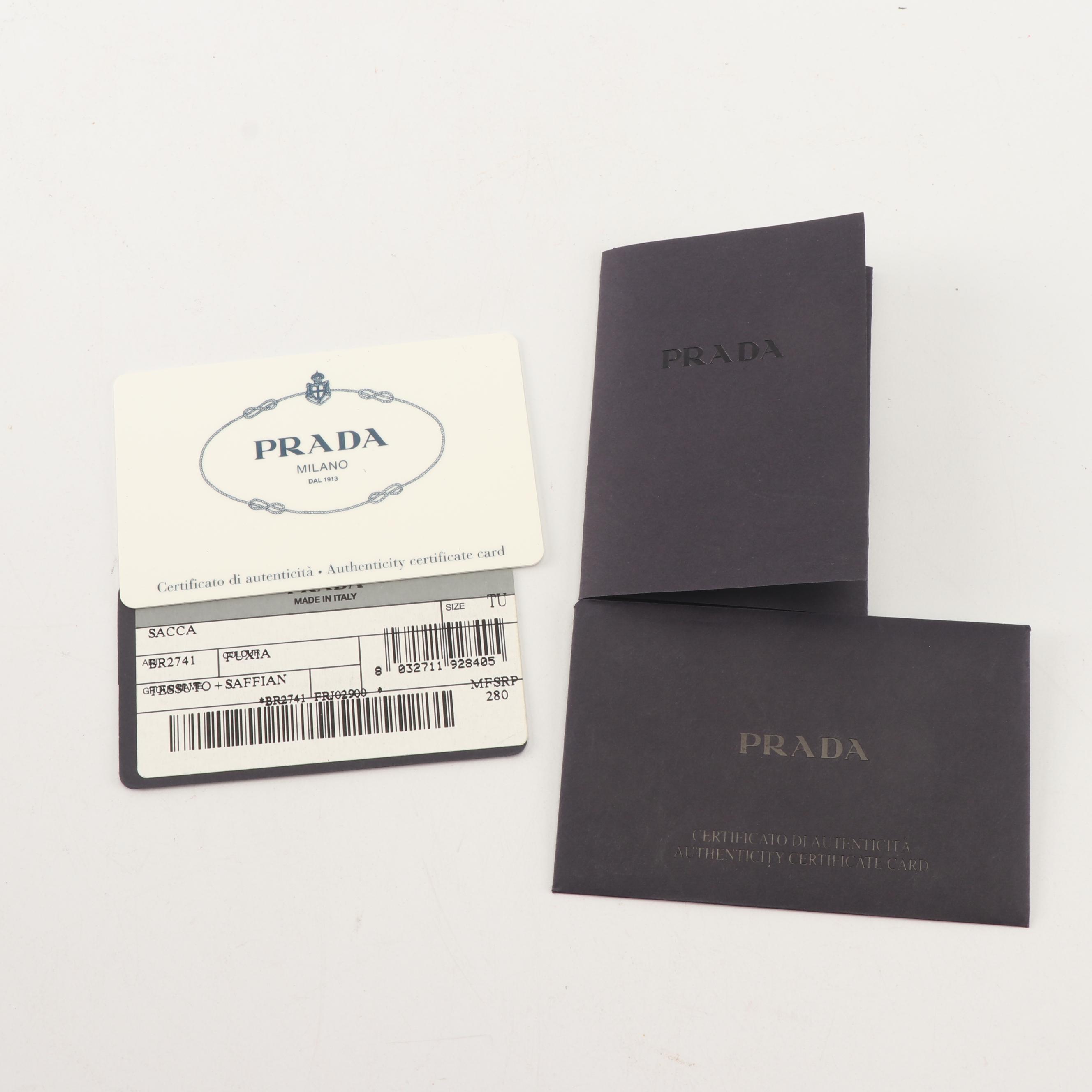 Prada Tessuto Sacca Fuchsia Pink Nylon Handbag