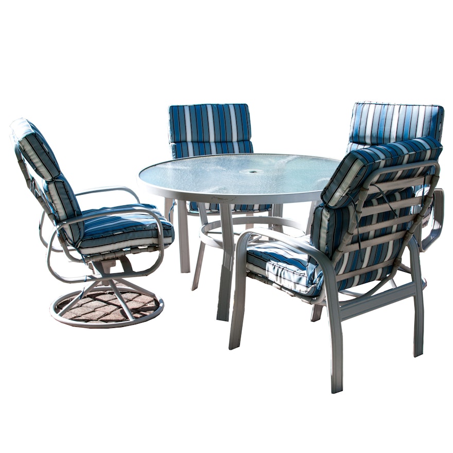 Outdoor Dining Set by Halycon with Cushions by Improvements