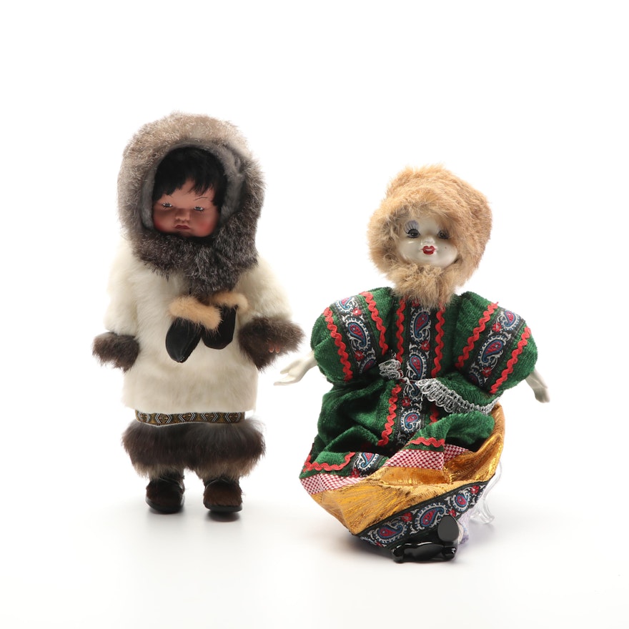 Hand-Painted Porcelain and Plastic Dolls