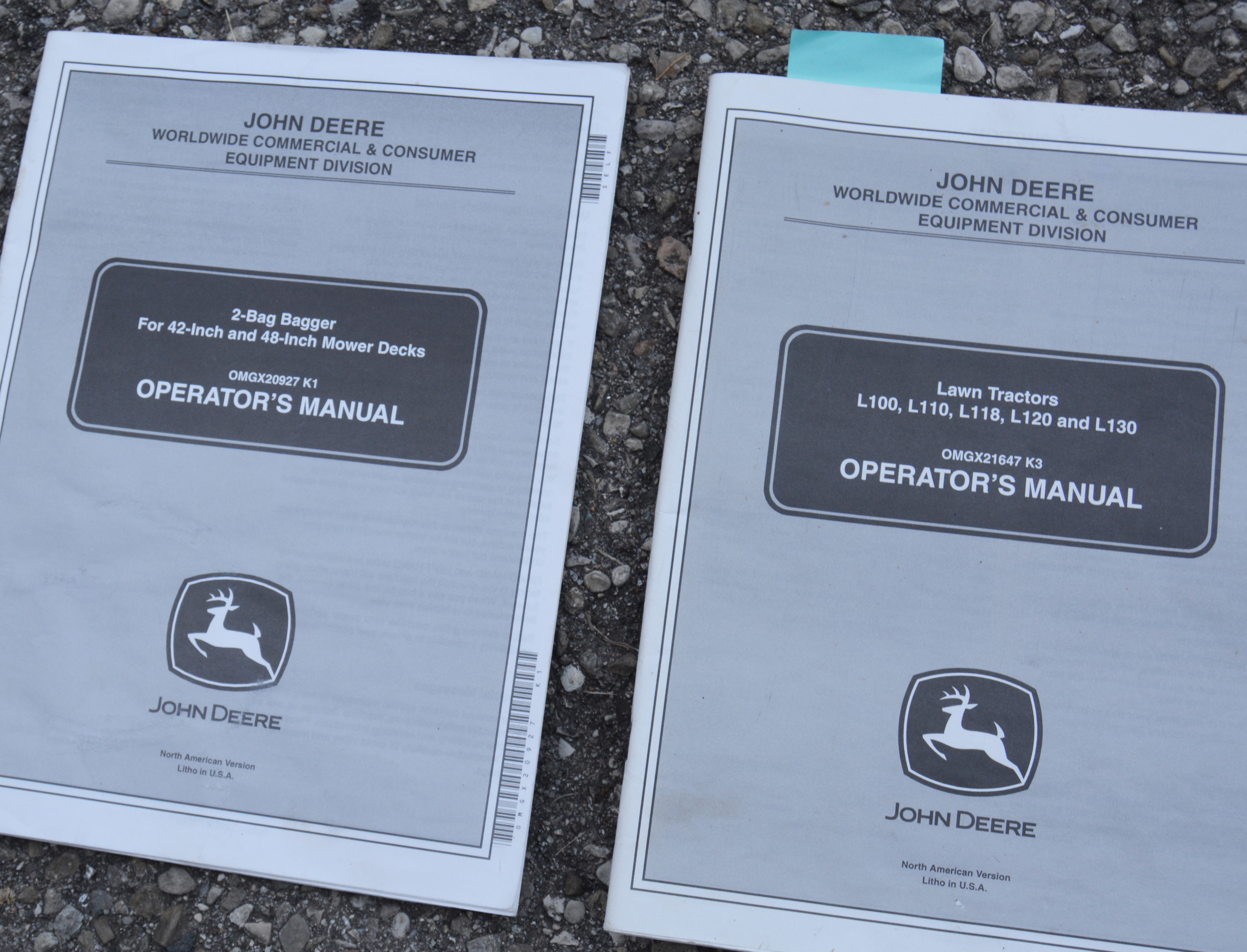 John Deere Tractor Mower L110 with Rear Grass Bagger