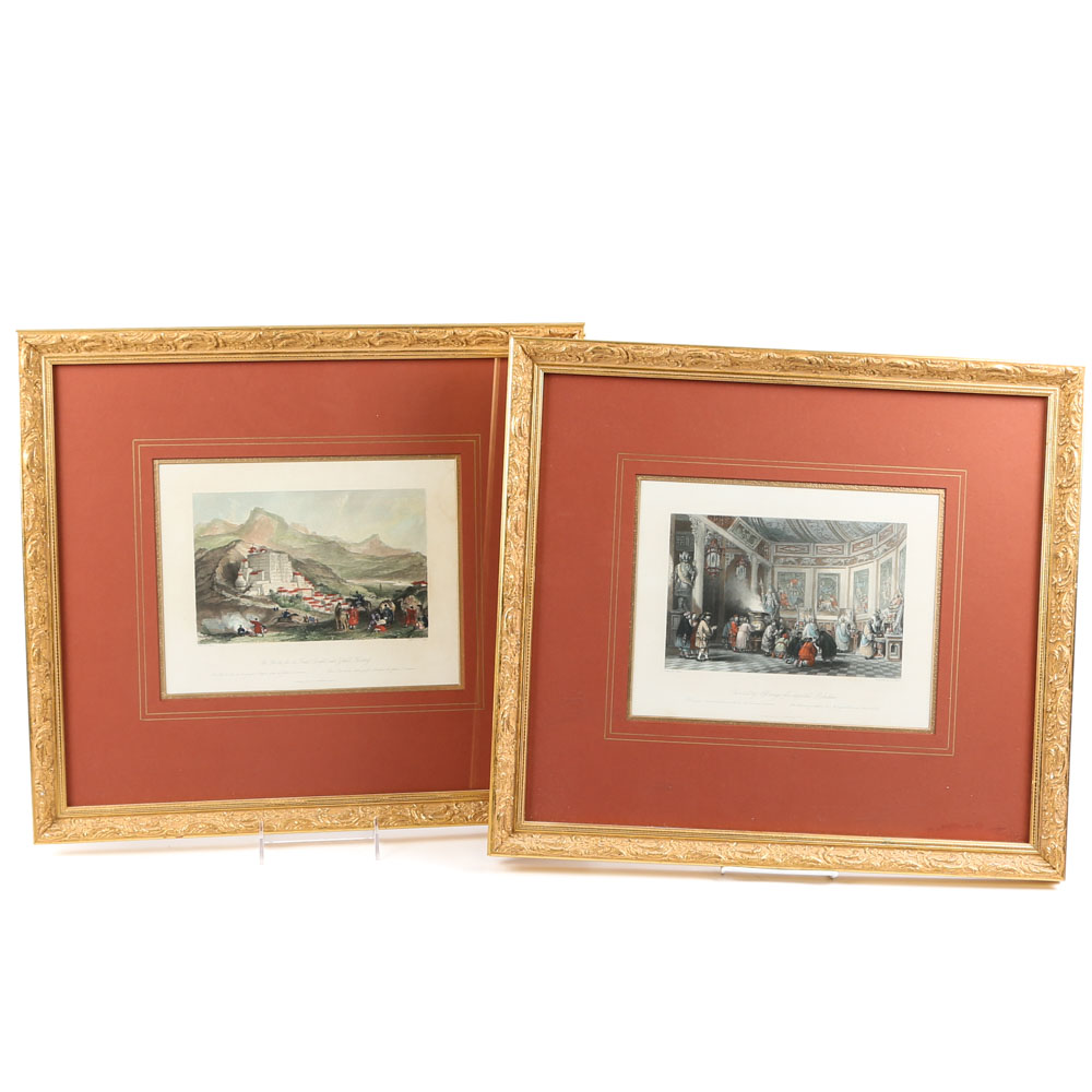 Hand-Colored Engravings after Thomas Allom from "China Illustrated"