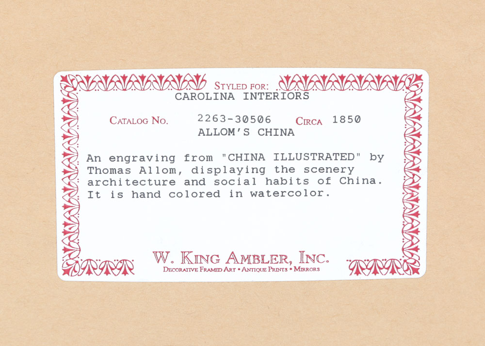 Hand-Colored Engravings after Thomas Allom from "China Illustrated"