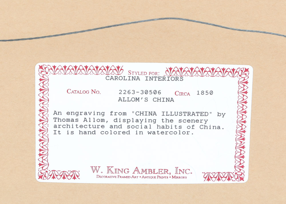 Hand-Colored Engravings after Thomas Allom from "China Illustrated"