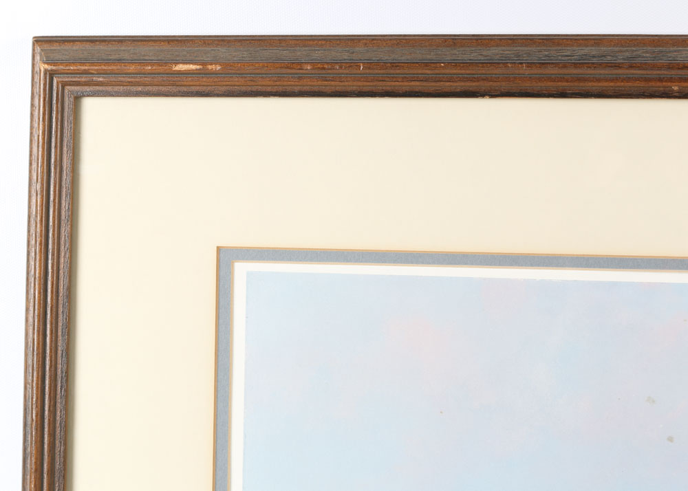 Signed Offset Lithograph After Douglas A. Remley "Summer's End - Demaris Cove"