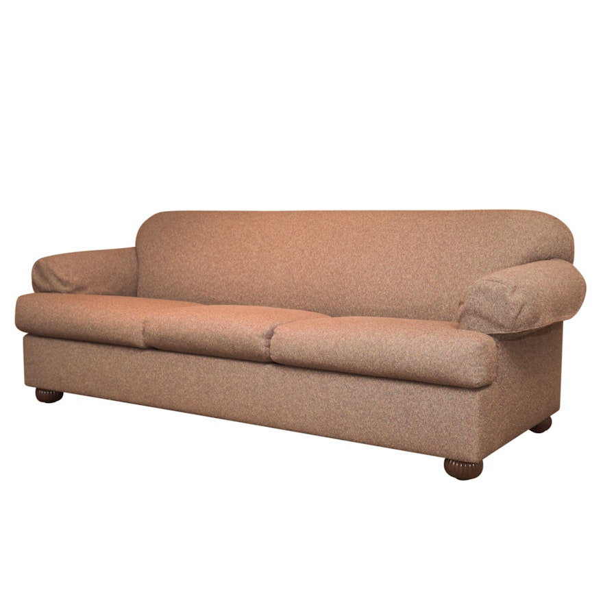 Taupe Brown Upholstered Sleeper Sofa