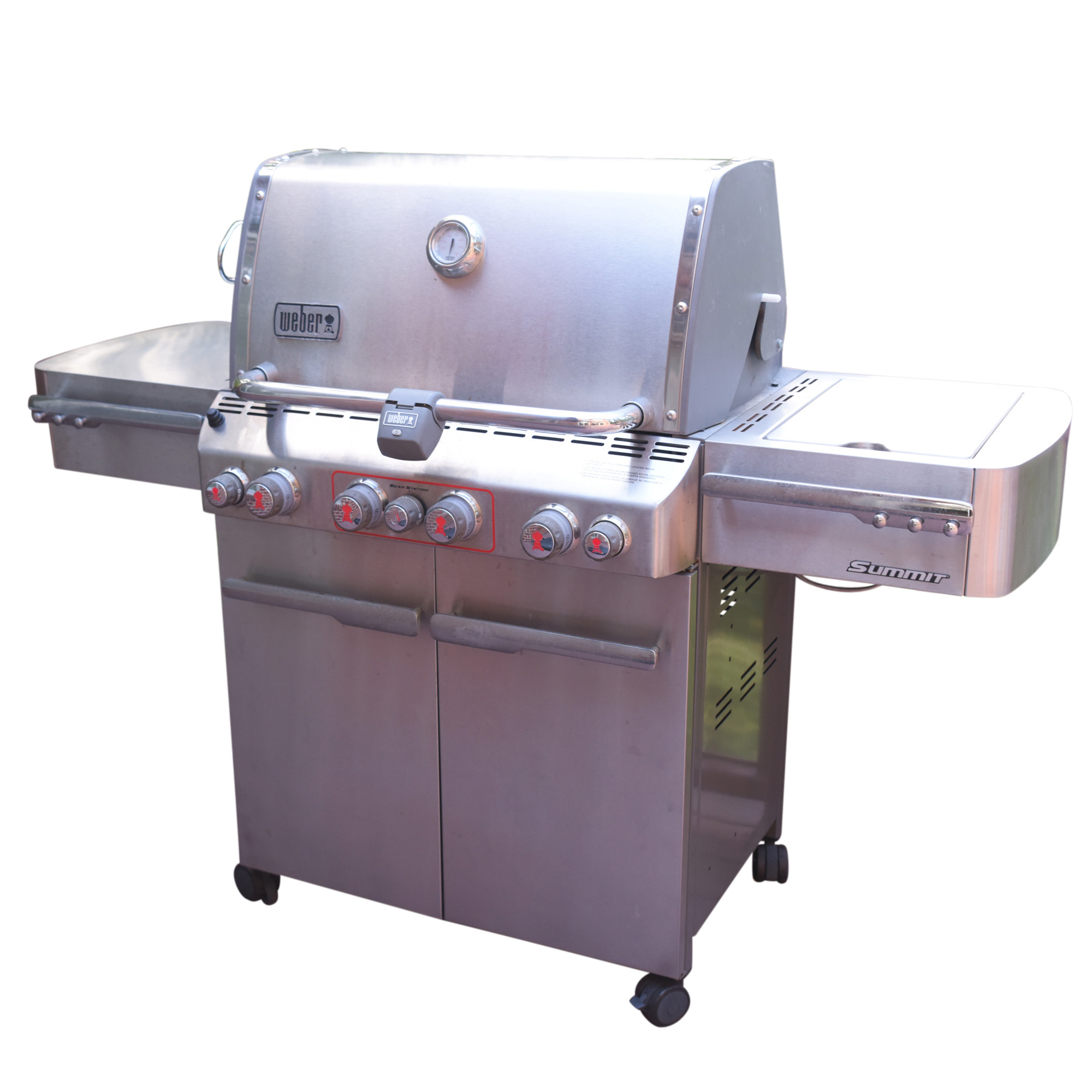 Weber Summit Stainless Steel Natural Gas Grill with Rotisserie and Sear Burner