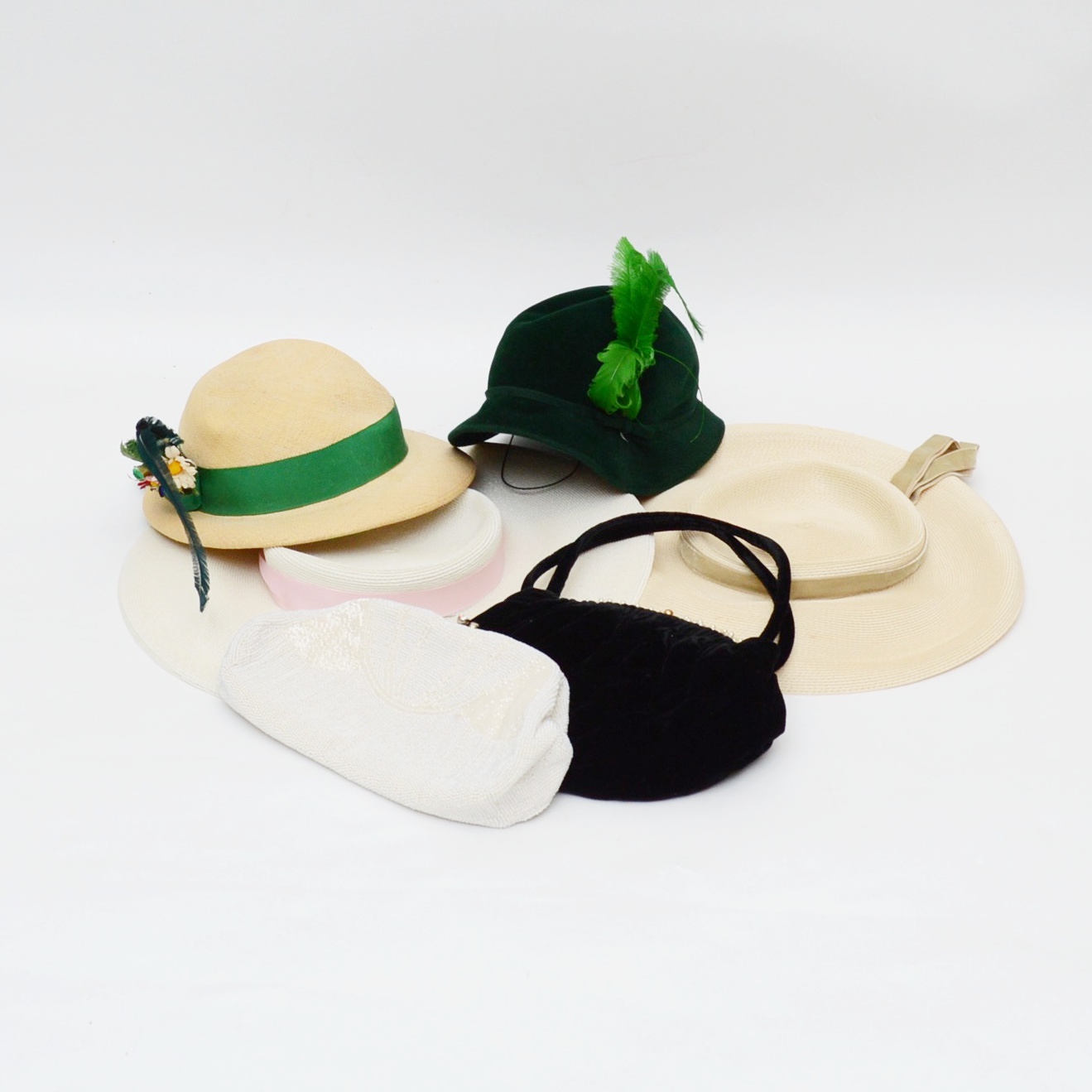 Early 20th-Mid Century Vintage L.S. Ayres & Co. Hats and Evening Bags