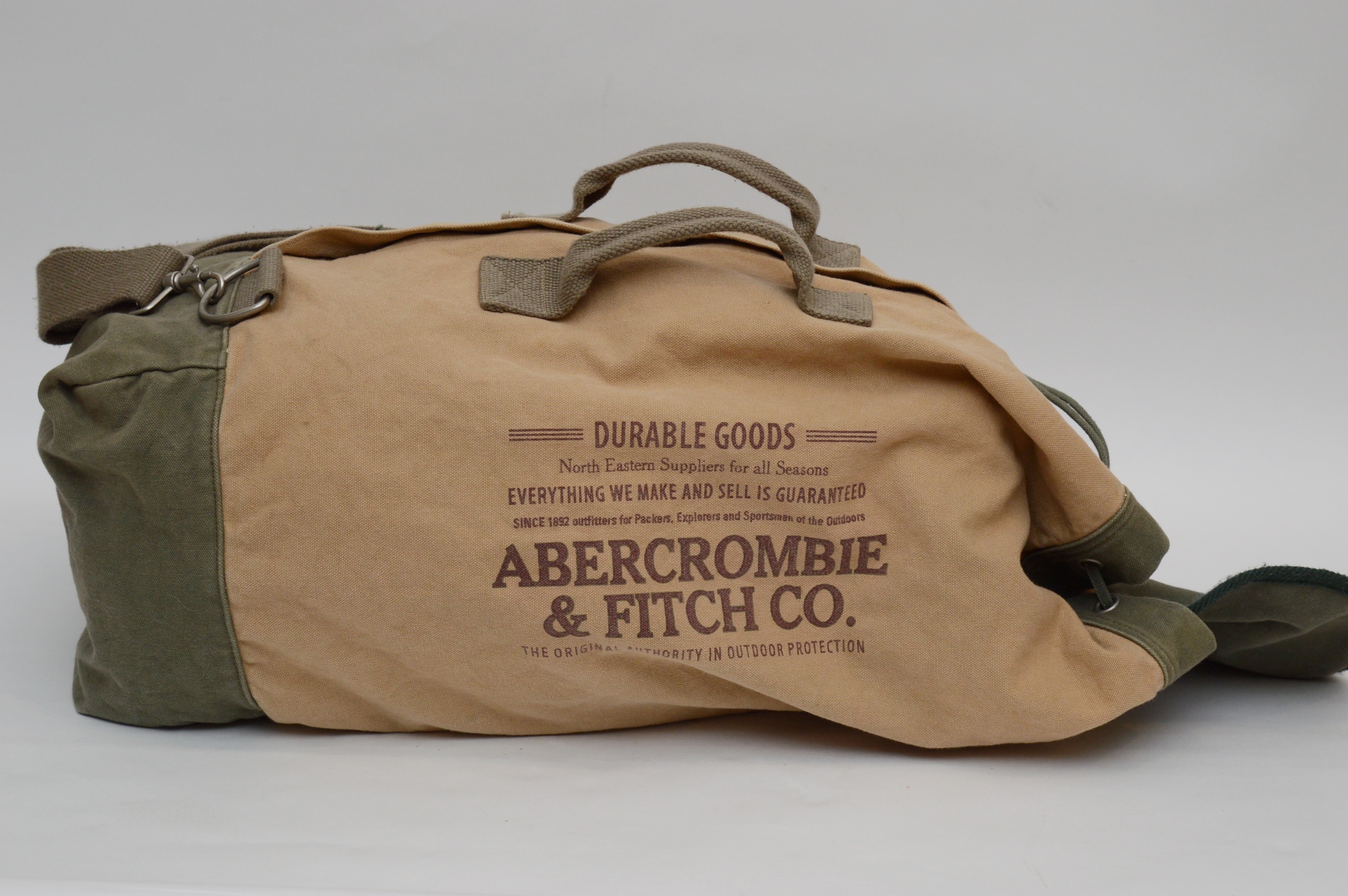 Vintage Abercrombie & Fitch Co. Canvas Duffle Bag