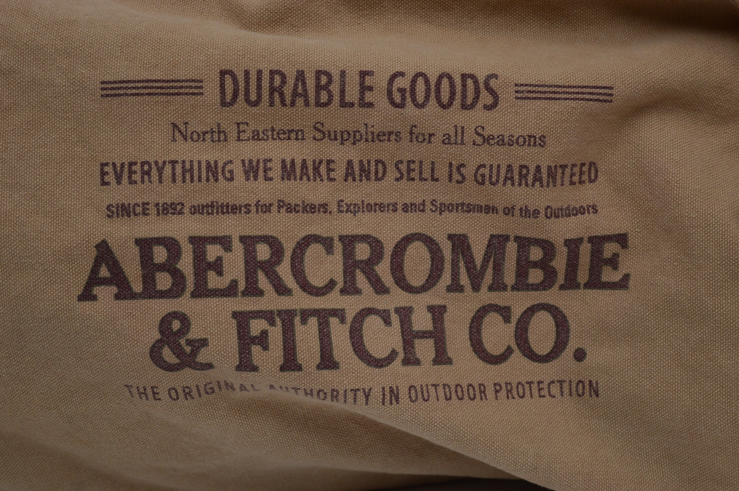 Vintage Abercrombie & Fitch Co. Canvas Duffle Bag