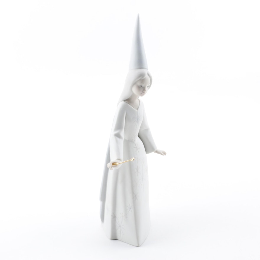 Lladró "Fairy Godmother" Bisque Porcelain Figurine, Early 1970s
