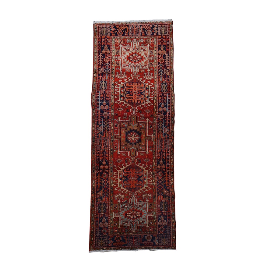 Hand-Knotted Persian Lamberan Wool Carpet Runner