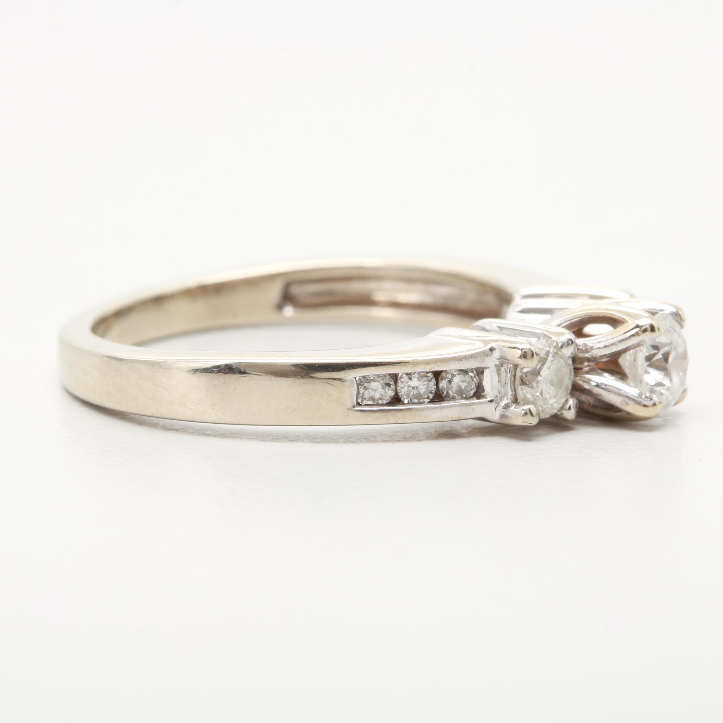 14K White Gold Diamond Ring