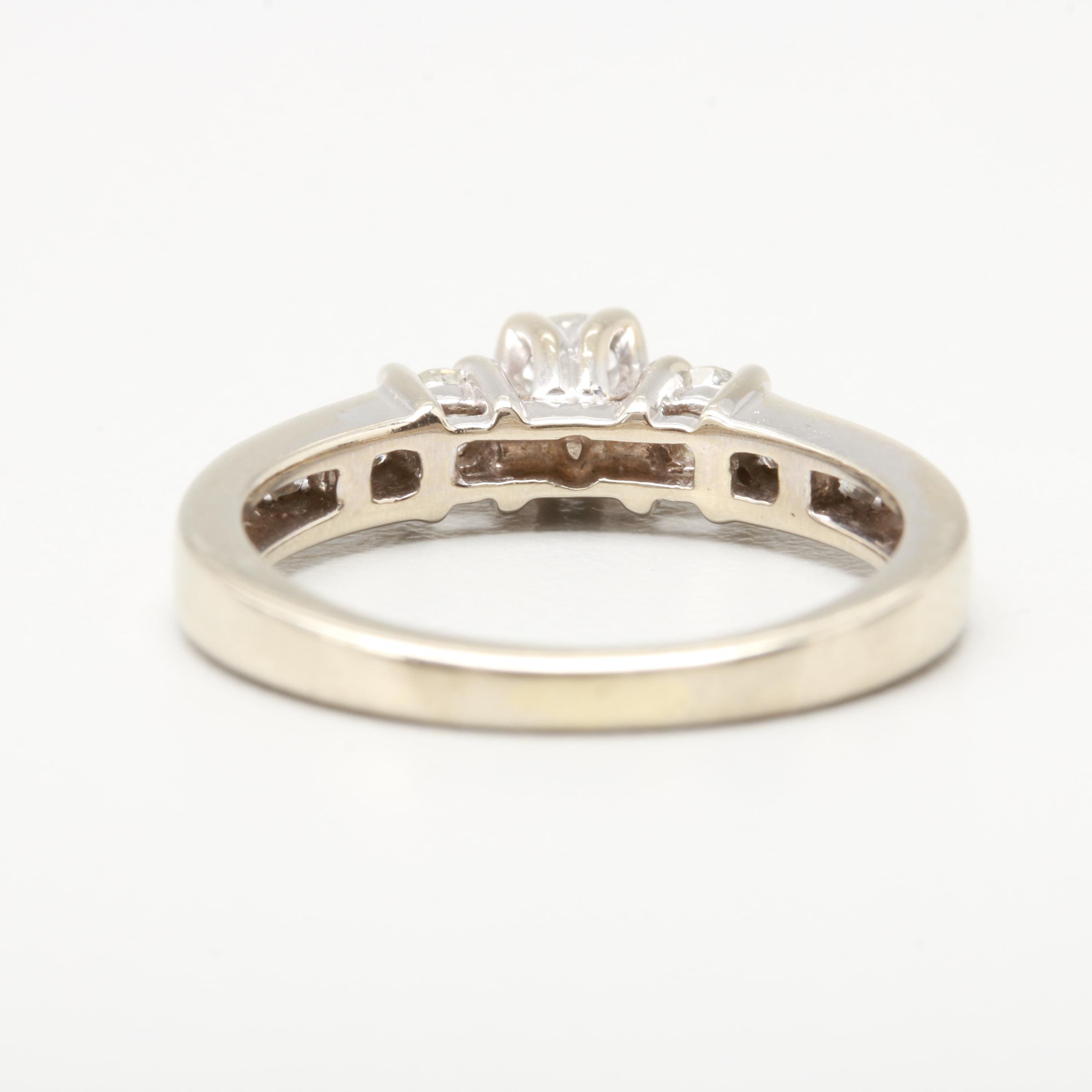 14K White Gold Diamond Ring