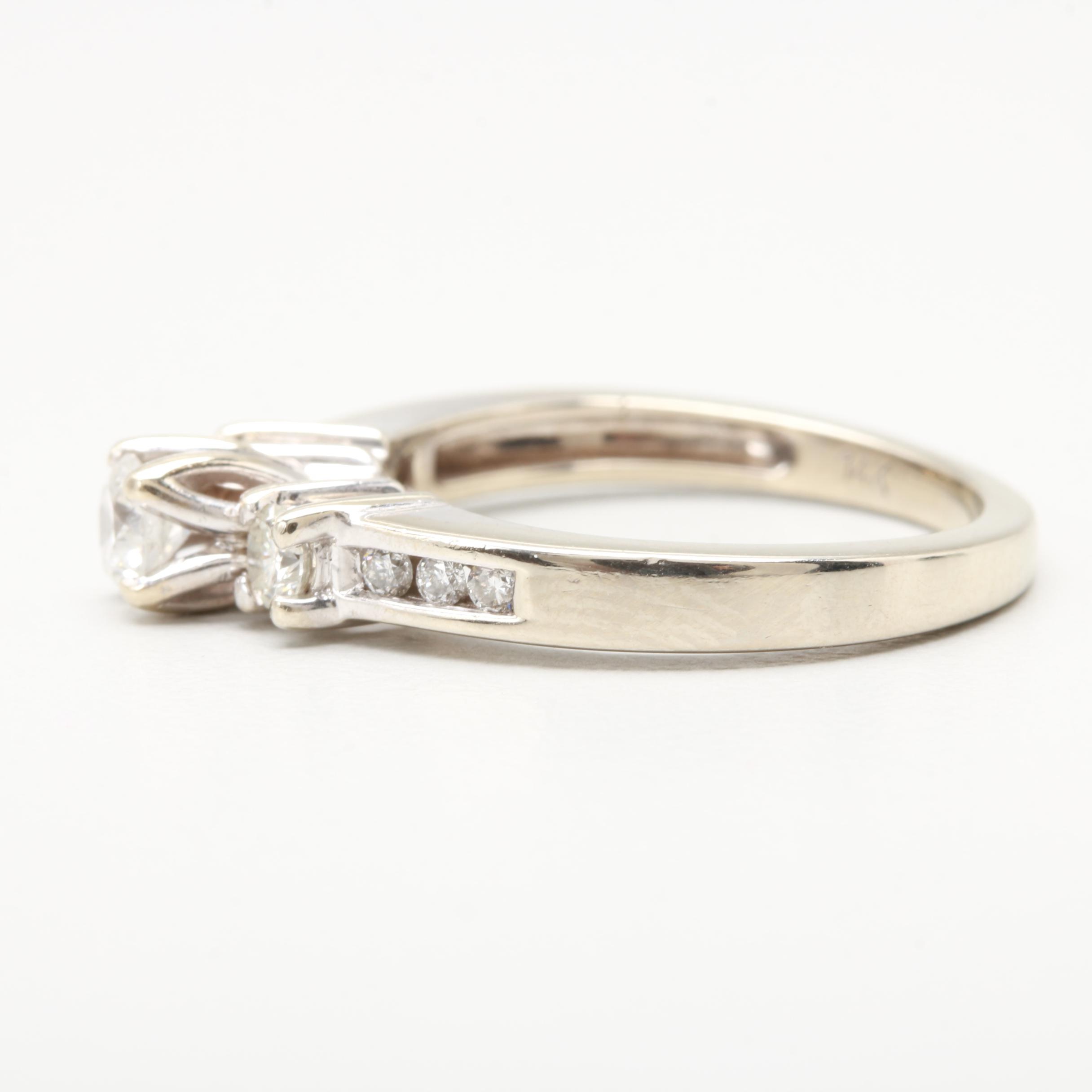 14K White Gold Diamond Ring