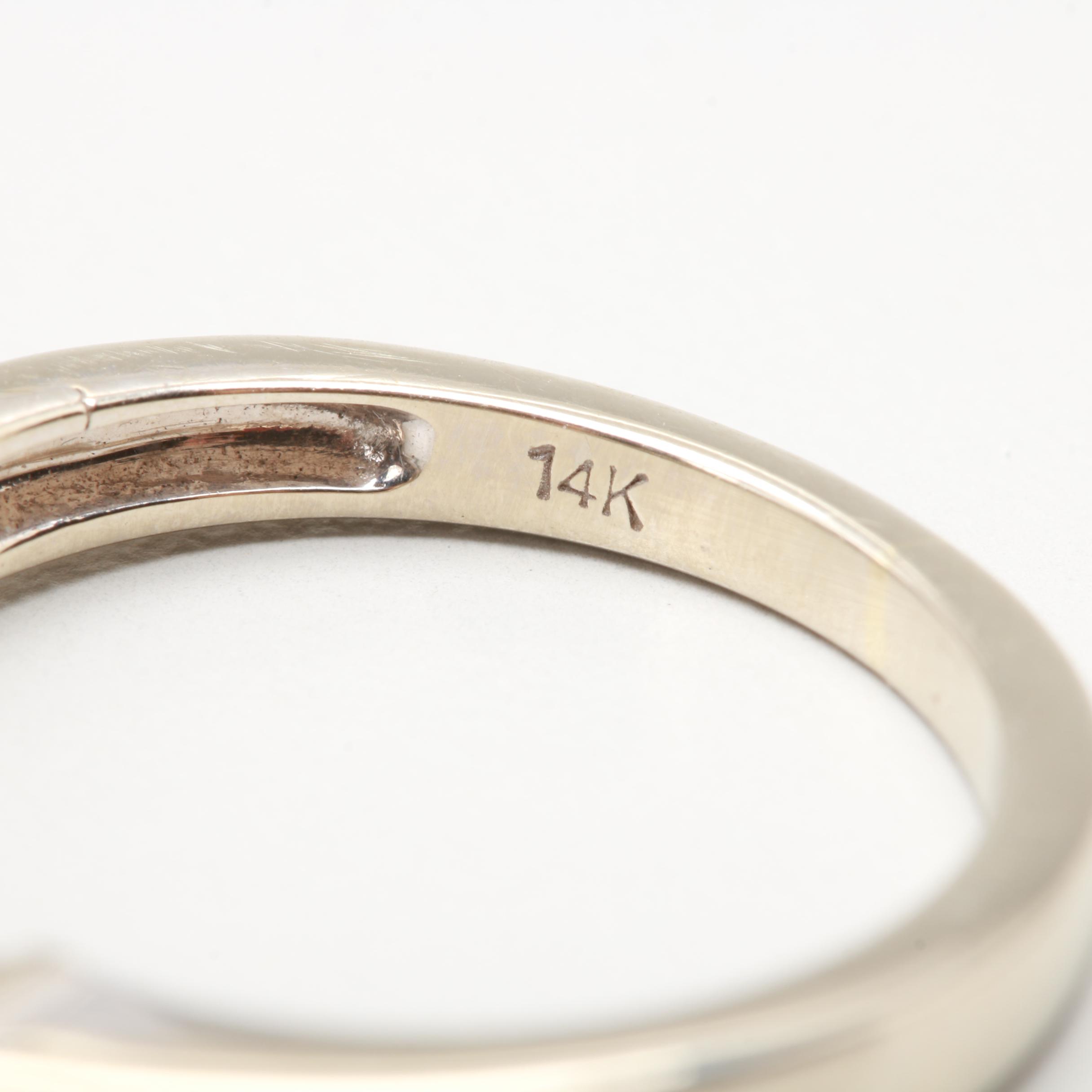 14K White Gold Diamond Ring