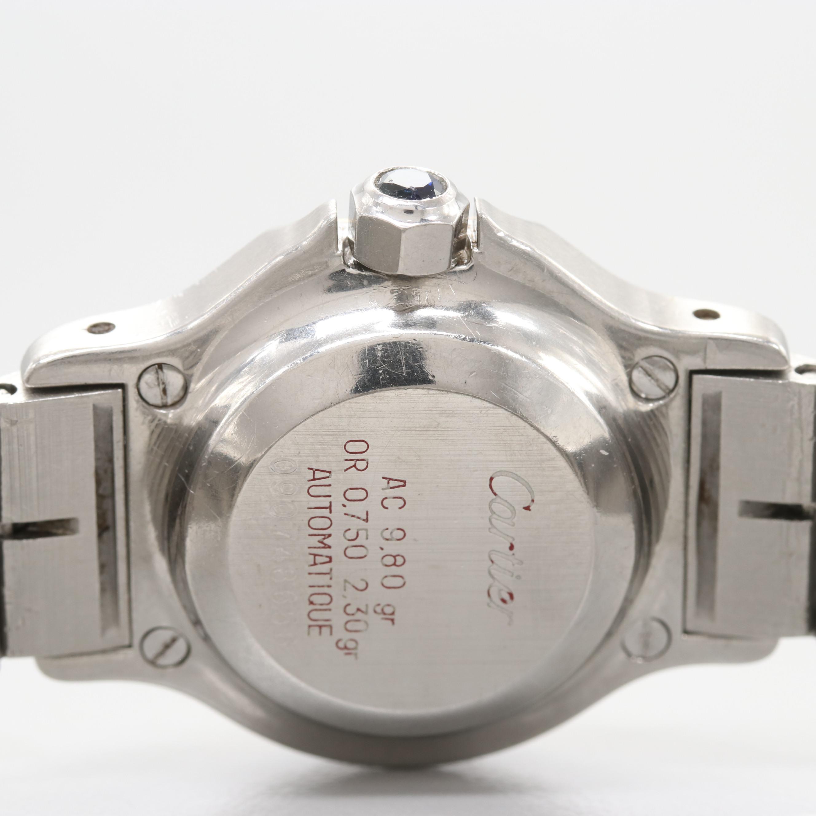 Vintage Cartier Santos Octagon Two-Tone Watch with 18K Gold Accents