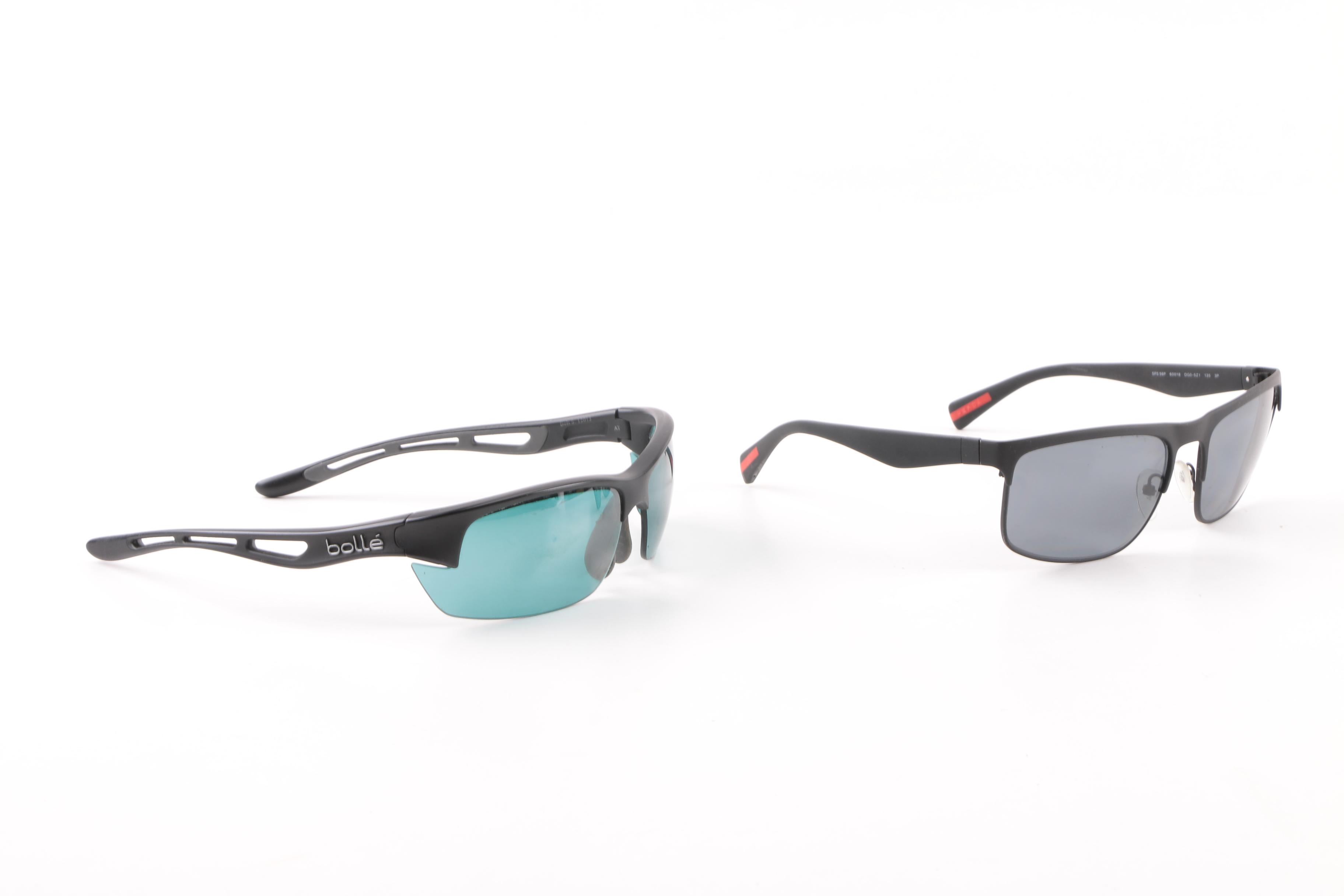 Prada SPS 56P and Bollé Bolt Sport Style Sunglasses