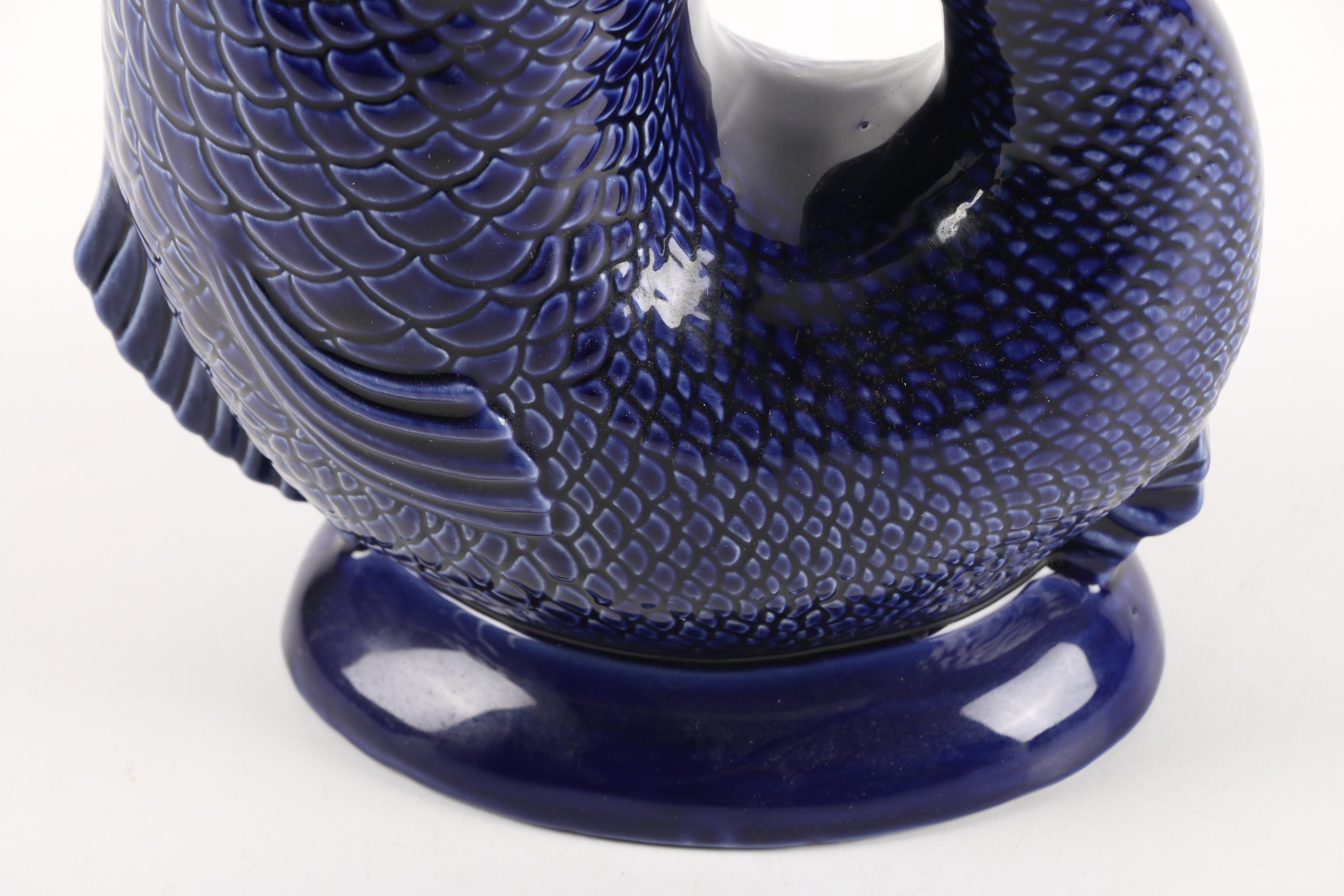 Vintage Dartmouth Devon England Pottery "Gurgling Fish" Vase