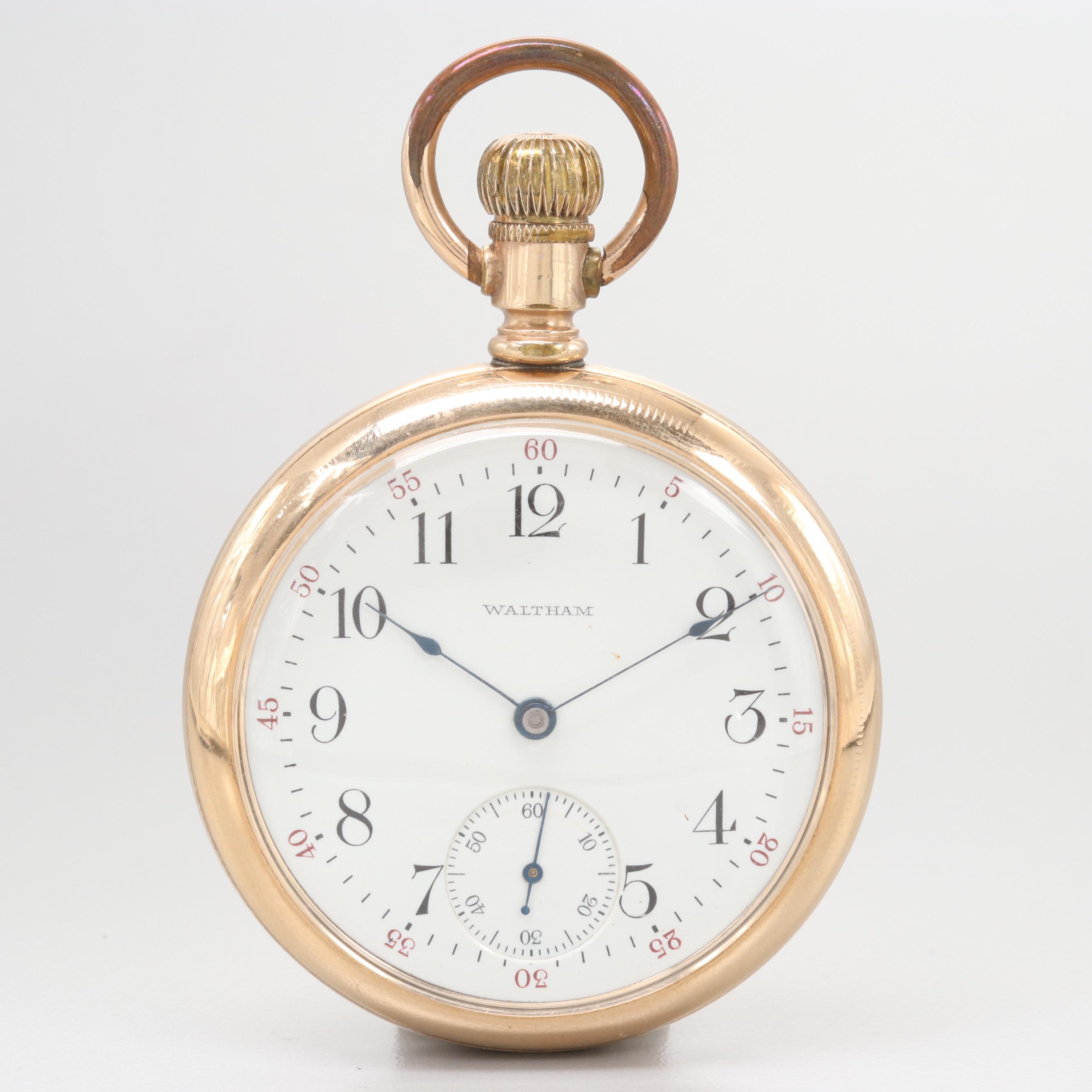 Circa 1908 Waltham Gold Filled Pocket Watch