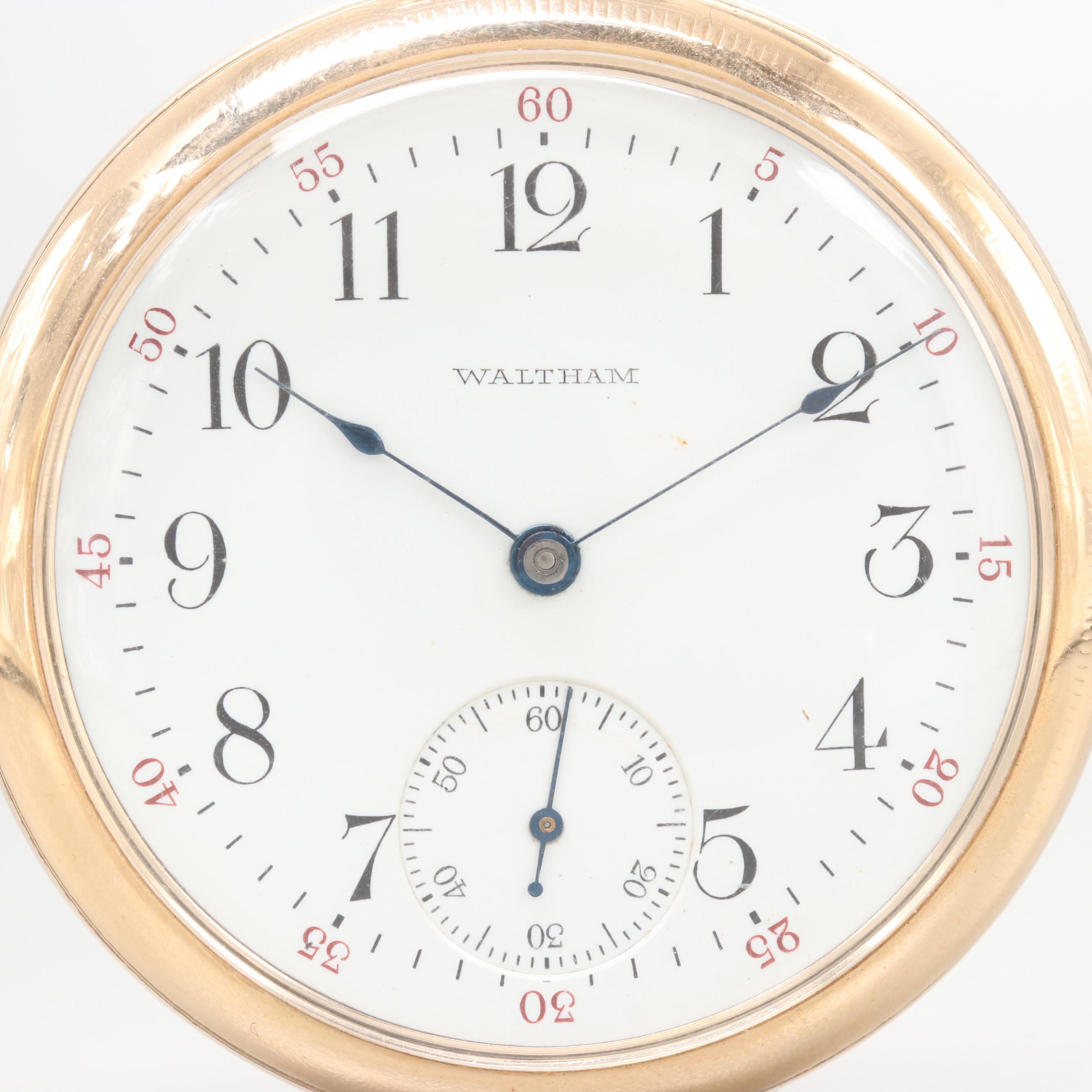 Circa 1908 Waltham Gold Filled Pocket Watch